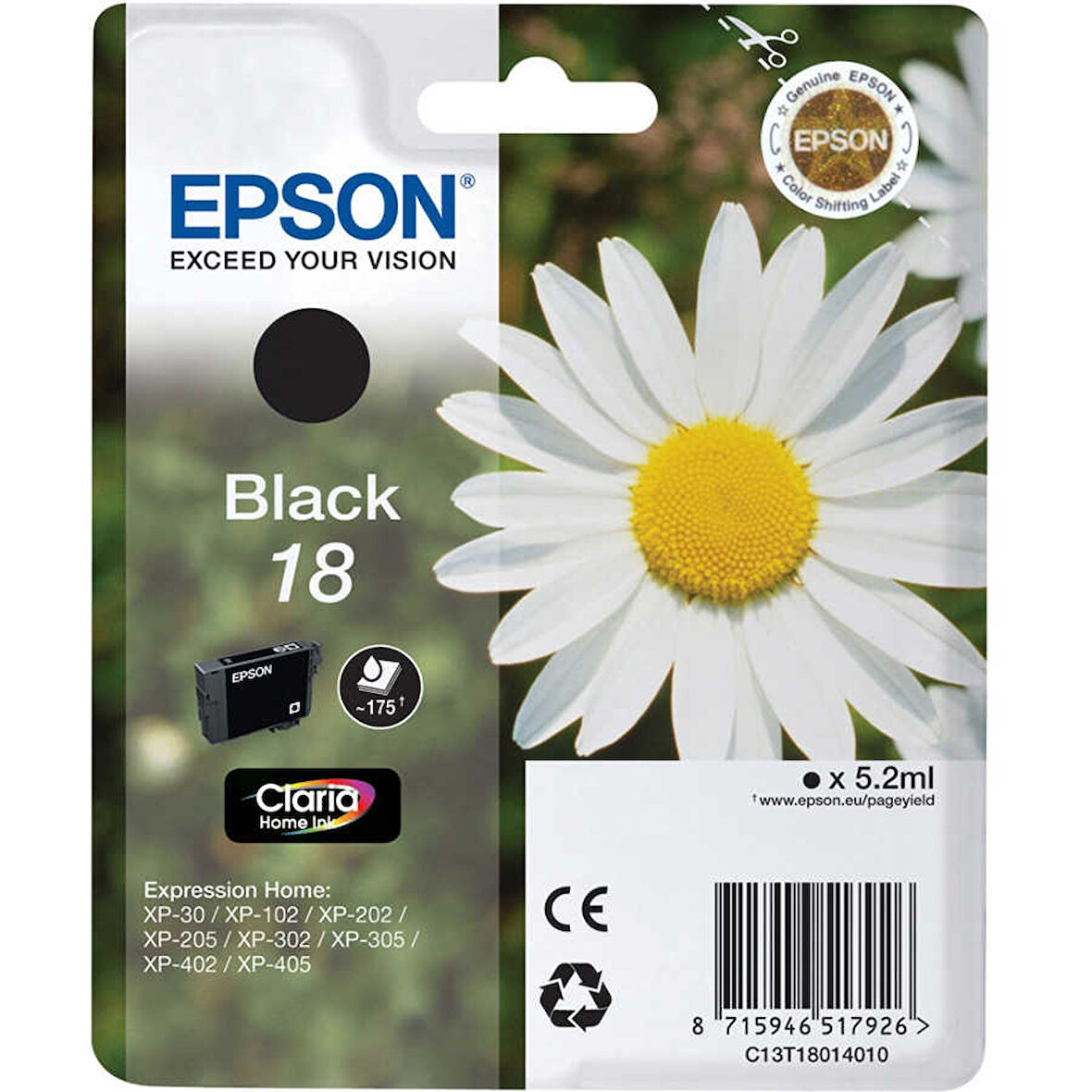 Epson 18-T1801-C13T18014020 Siyah Orijinal Kartuş
