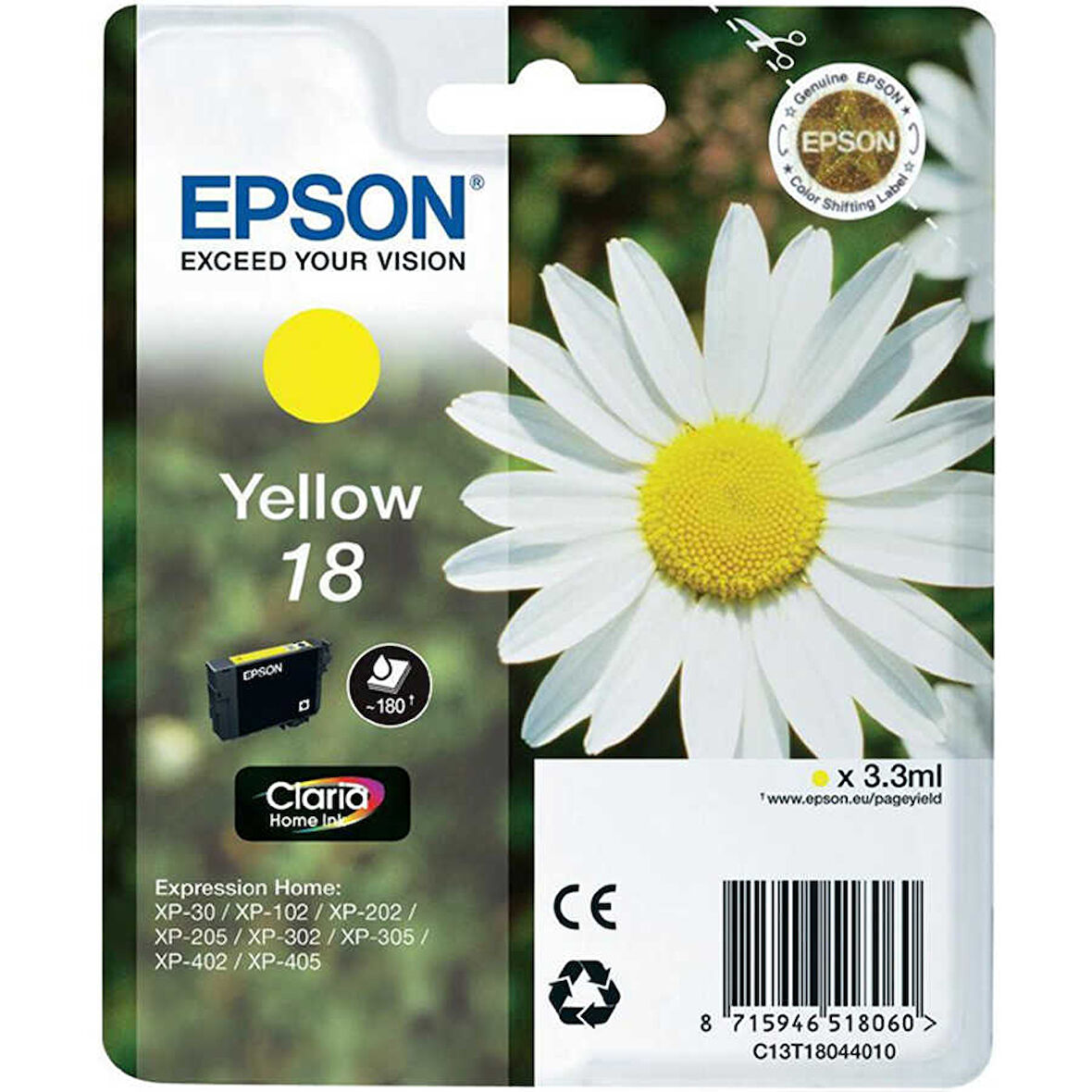 Epson 18-T1804-C13T18044020 Sarı Orijinal Kartuş