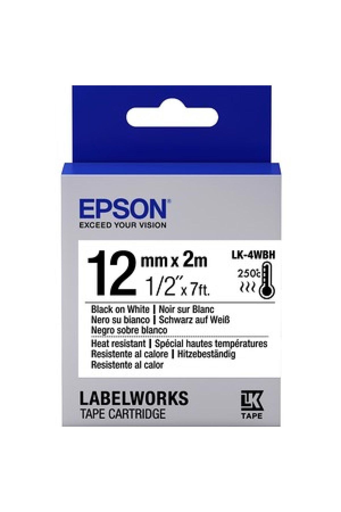 Epson LK-5SBE Mat Siyah Üzeri Silver 18mm 9Metre Etiket