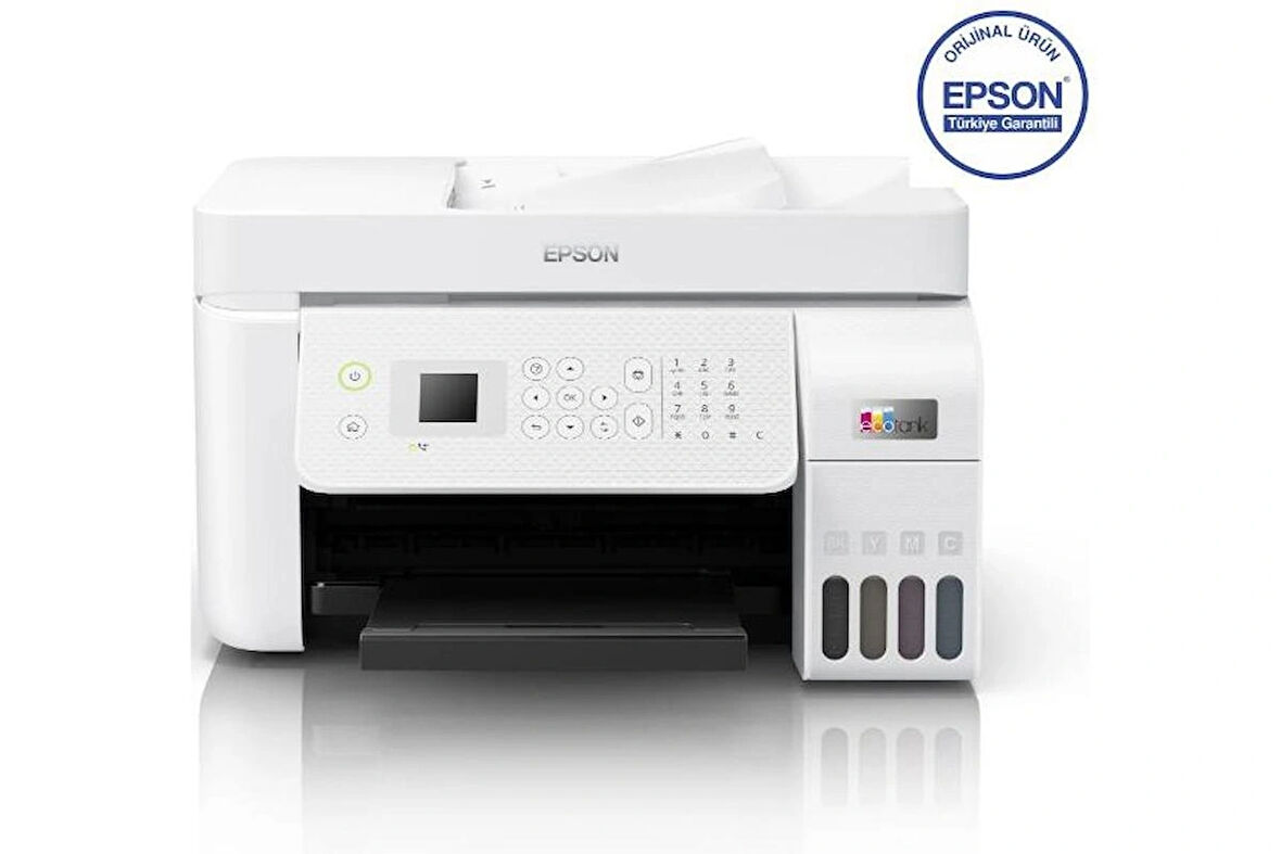 Epson EcoTank L5296 Wi-Fi+Tarayıcı+Fotokopi+Faks Çok Fonksiyonlu Tanklı Yazıcı - BEYAZ