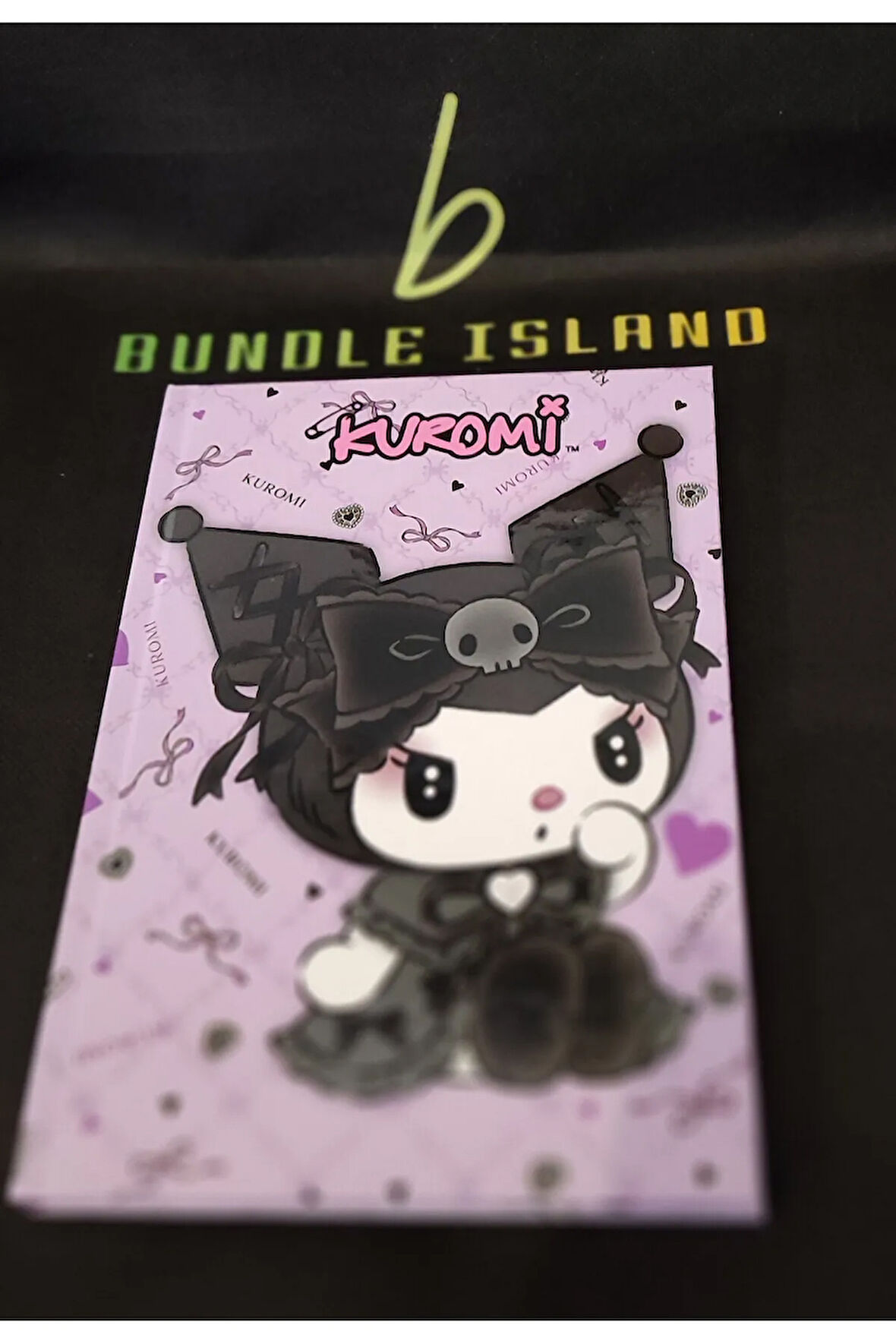 Kuromi hello kitty ciltli sert kapak ajanda günlük çok amaçlı çizgili defter