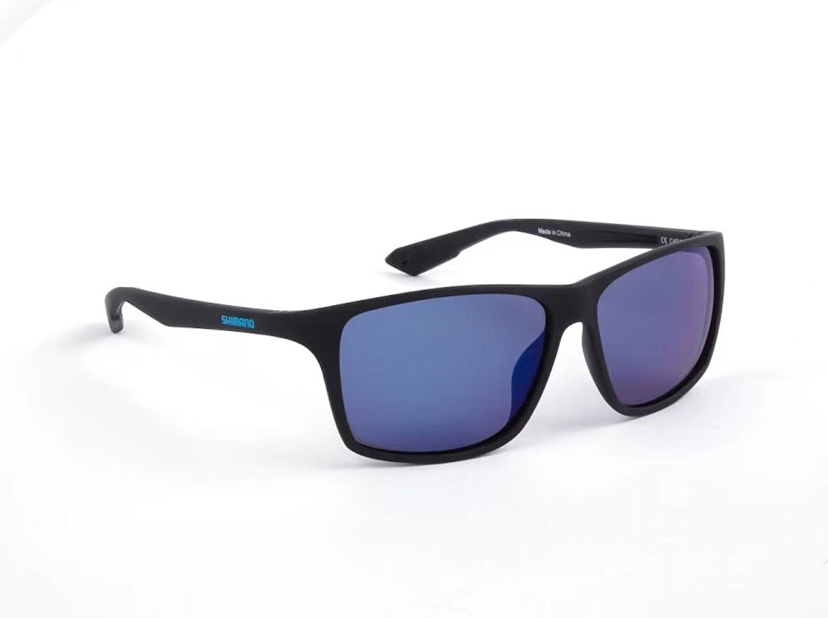 Shimano Eyewear Technium Matte Black & Blue Mirror