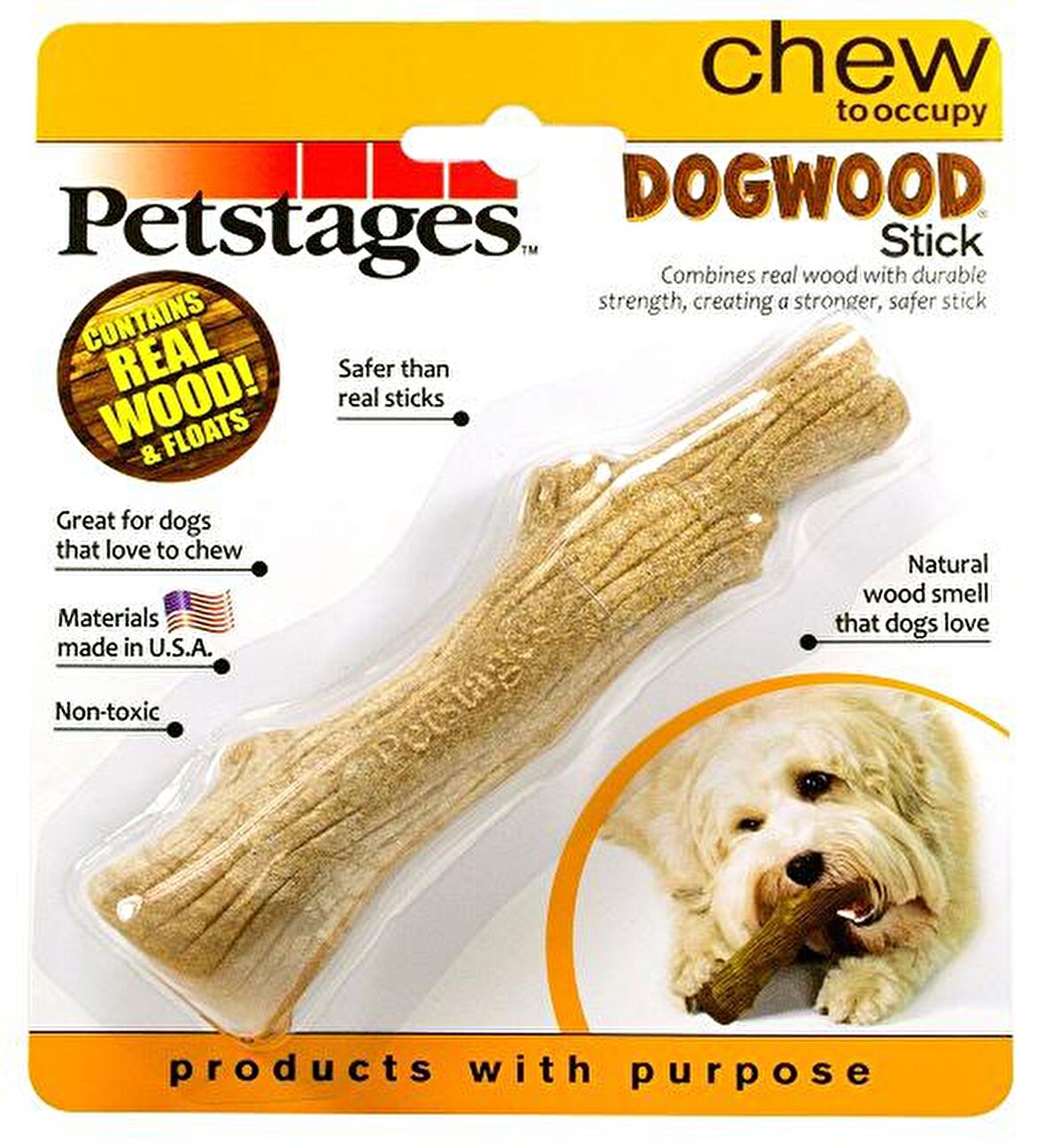 Petstages Durable Stick Köpek için Doğal Ağaç Kemirme Çubuğu Small