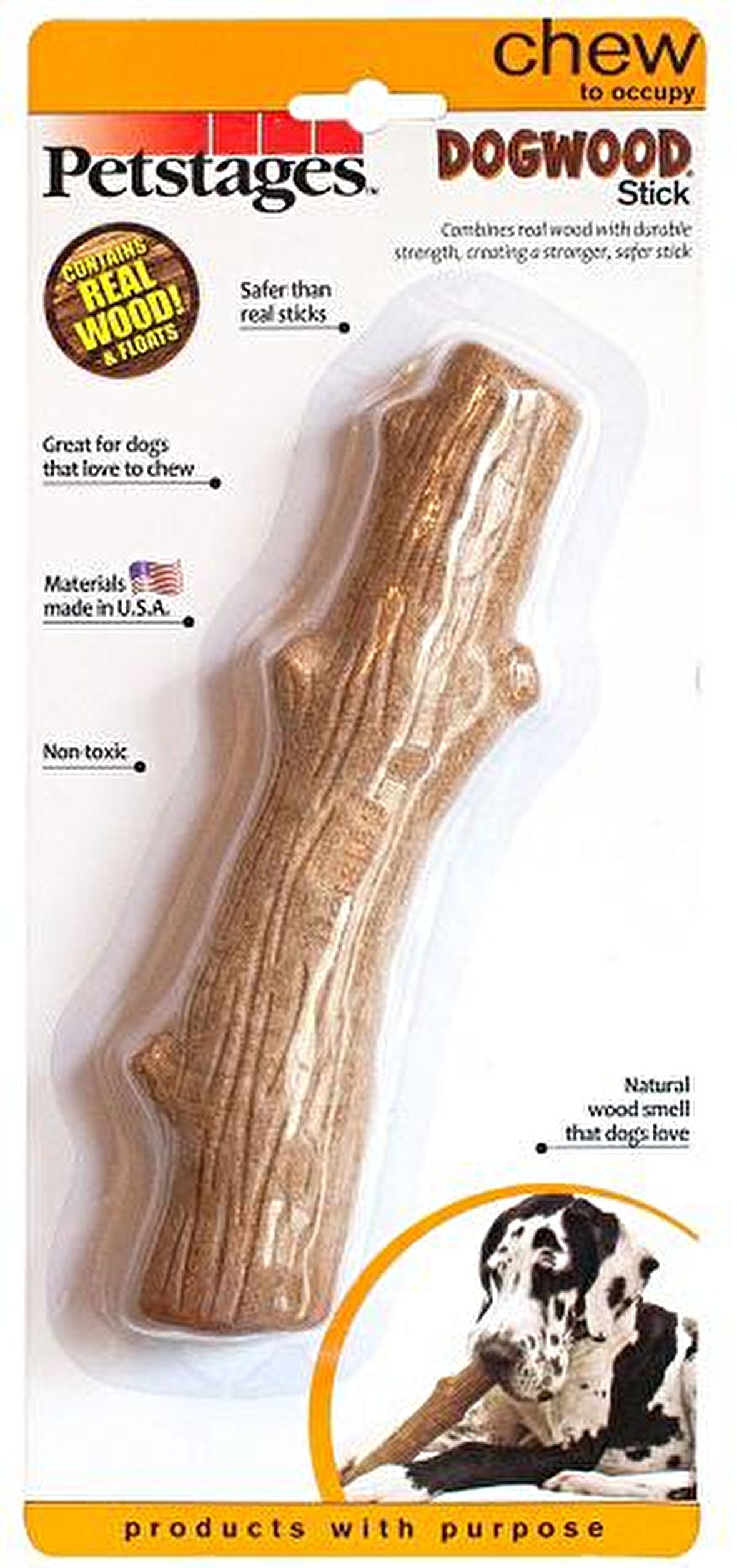 Petstages Durable Stick Köpek için Doğal Ağaç Kemirme Çubuğu Large