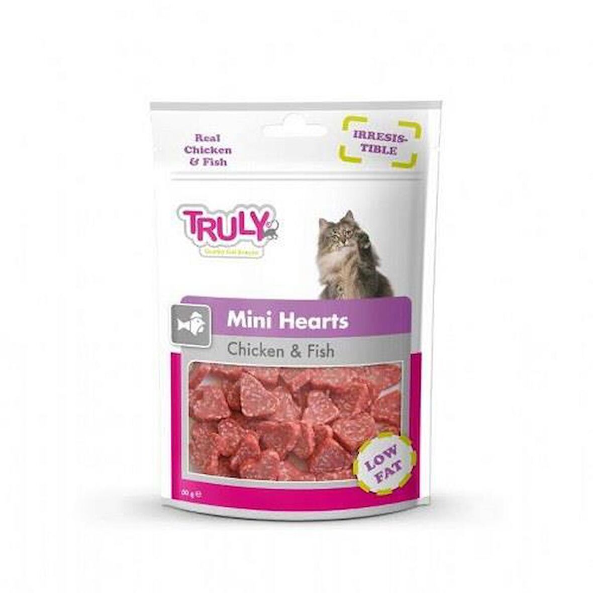 TRULY KEDİ ÖDÜL MİNİ HEARTS TAVUK BALIK 50G