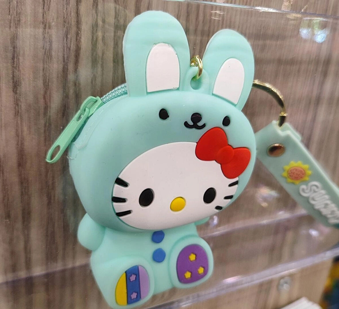 anahtarlık çok amaçlı fermuarlı silikon mini cüzdan çanta sanrio karakterleri