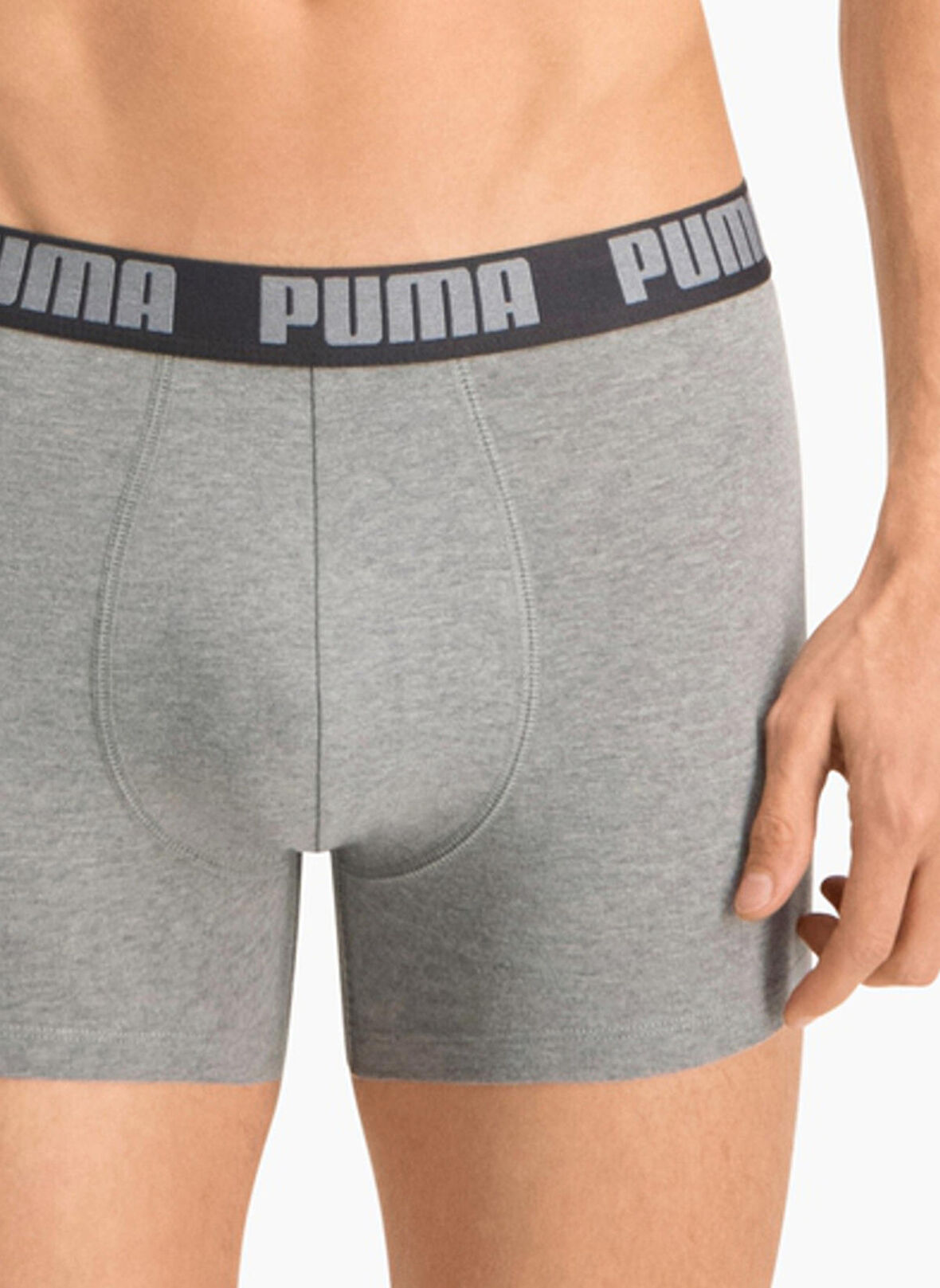 Puma Gri Erkek Boxer 90682305 PUMA BASIC BOXER 2P dar