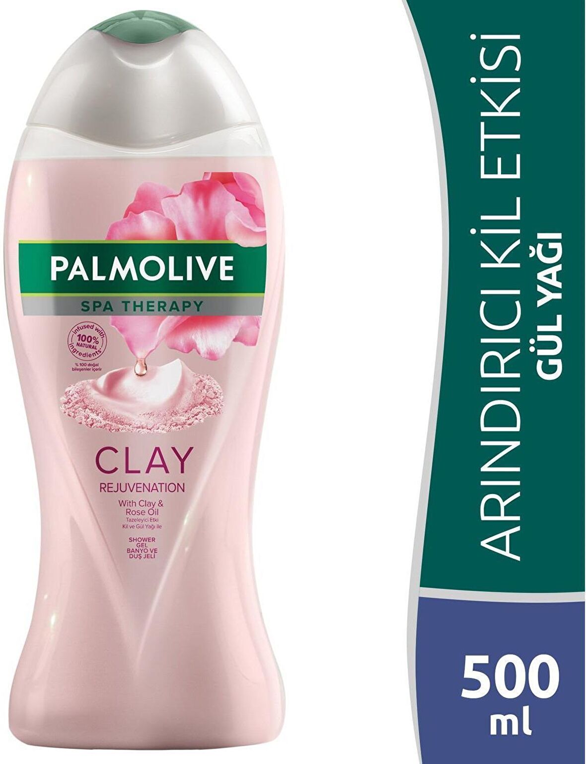 Palmolive Spa Therapy Kil ve Gül Yağı Aromalı Arındırıcı Doğal Tüm Ciltler İçin Duş Jeli 500 ml