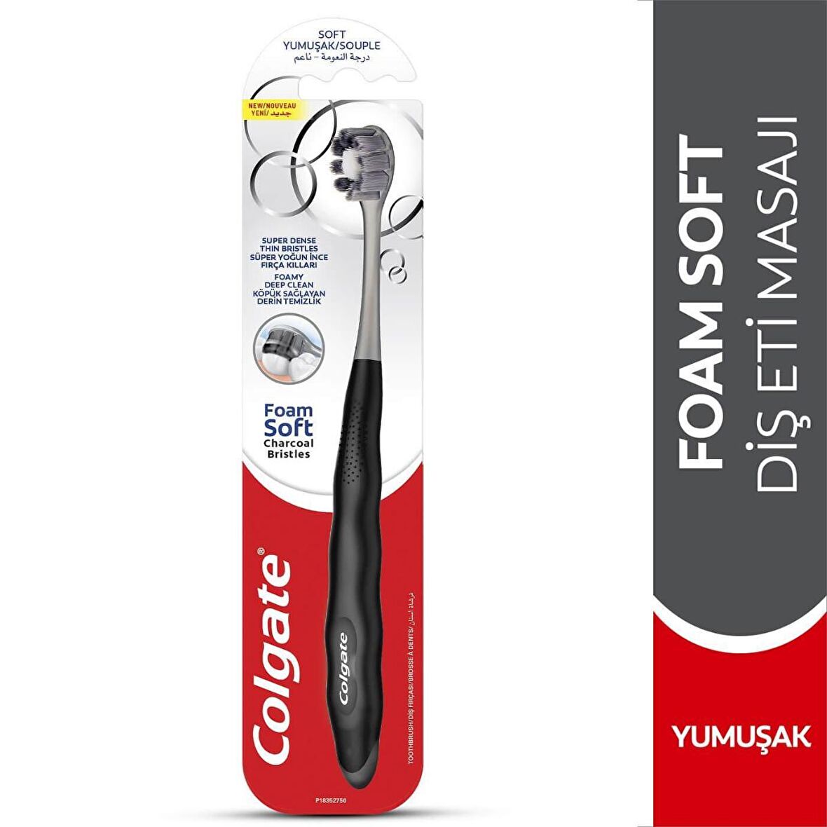 Colgate Foam Soft Charcoal Diş Fırçası Yumuşak