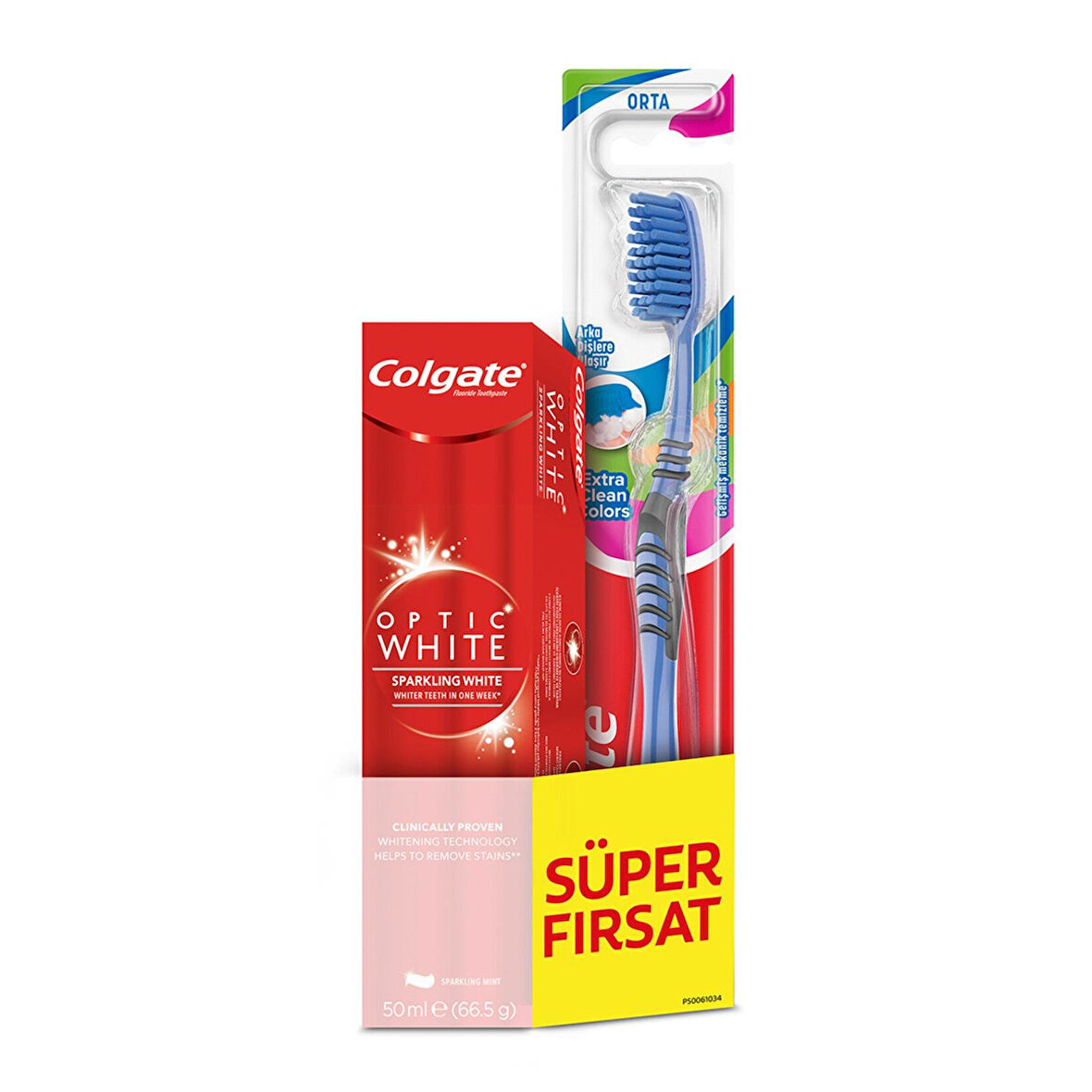 Colgate Optic White 50 Ml&Extra Clean Diş Fırçası