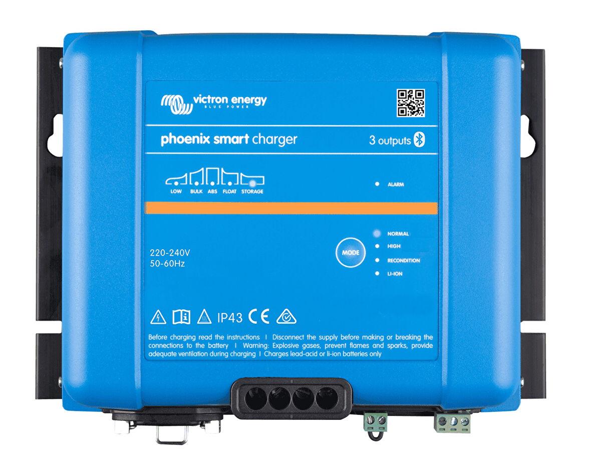 Victron Phoenix Smart IP43 24/16 (3) 230V 24V 16 Amper 3 Çıkışlı Akü Şarj Cihazı