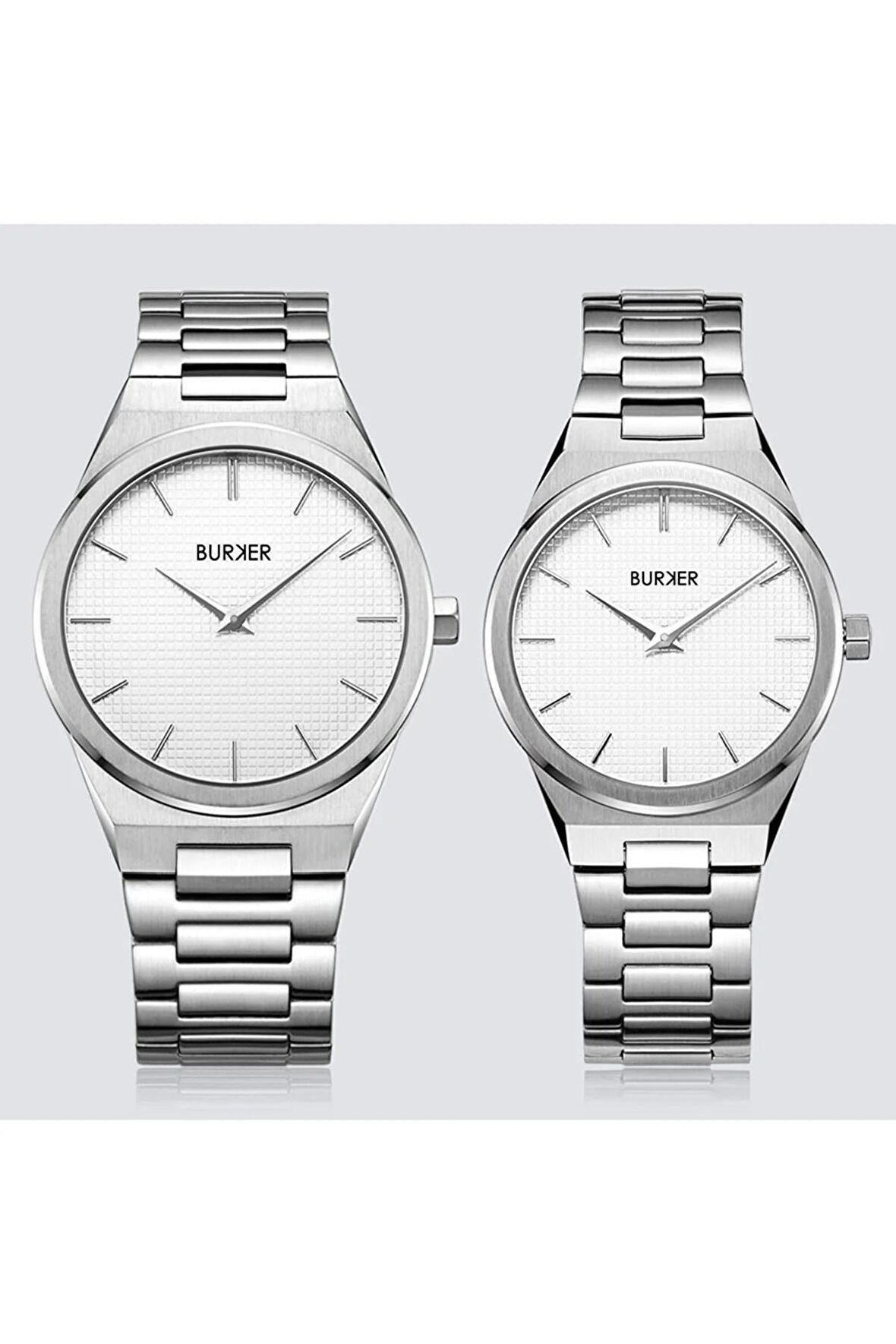 Burker  Adam & Eve Silver White Çift Kol Saati