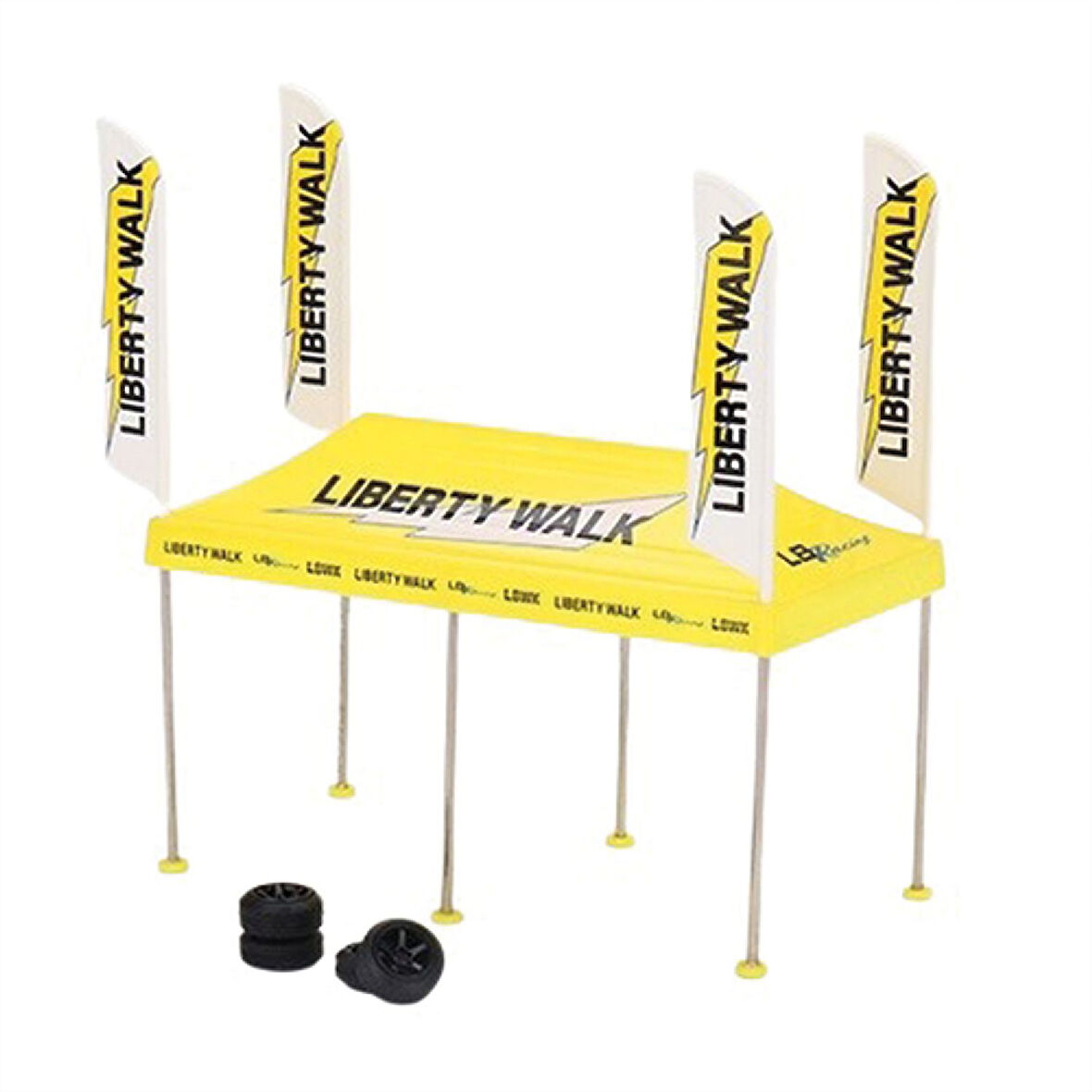 1:64 Diecast Racing LB Paddock Tent Minyatür Model Araba Servis Çadırı Seti