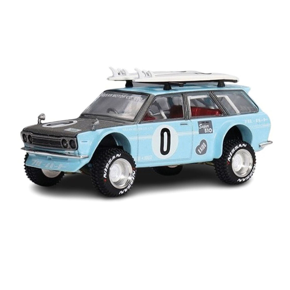 1:64 Diecast Nissan Datsun Kaido 510 Winter Holiday Edition Mini GT Model Araba