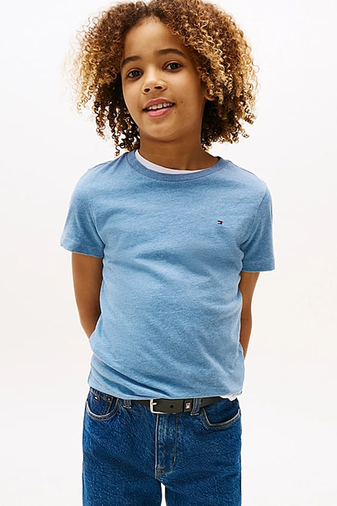 Erkek Çocuk Basic Pamuklu T-Shirt - Mavi | 12 Yaş