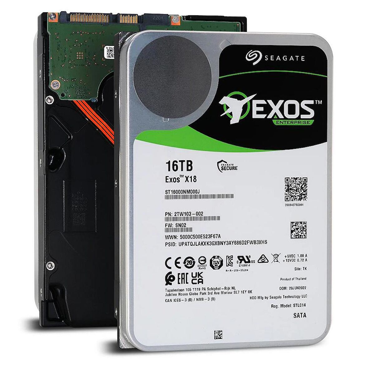 Seagate Exos ST16000NM000J Sata 3.0 7200 RPM 3.5 inç 16 TB Harddisk