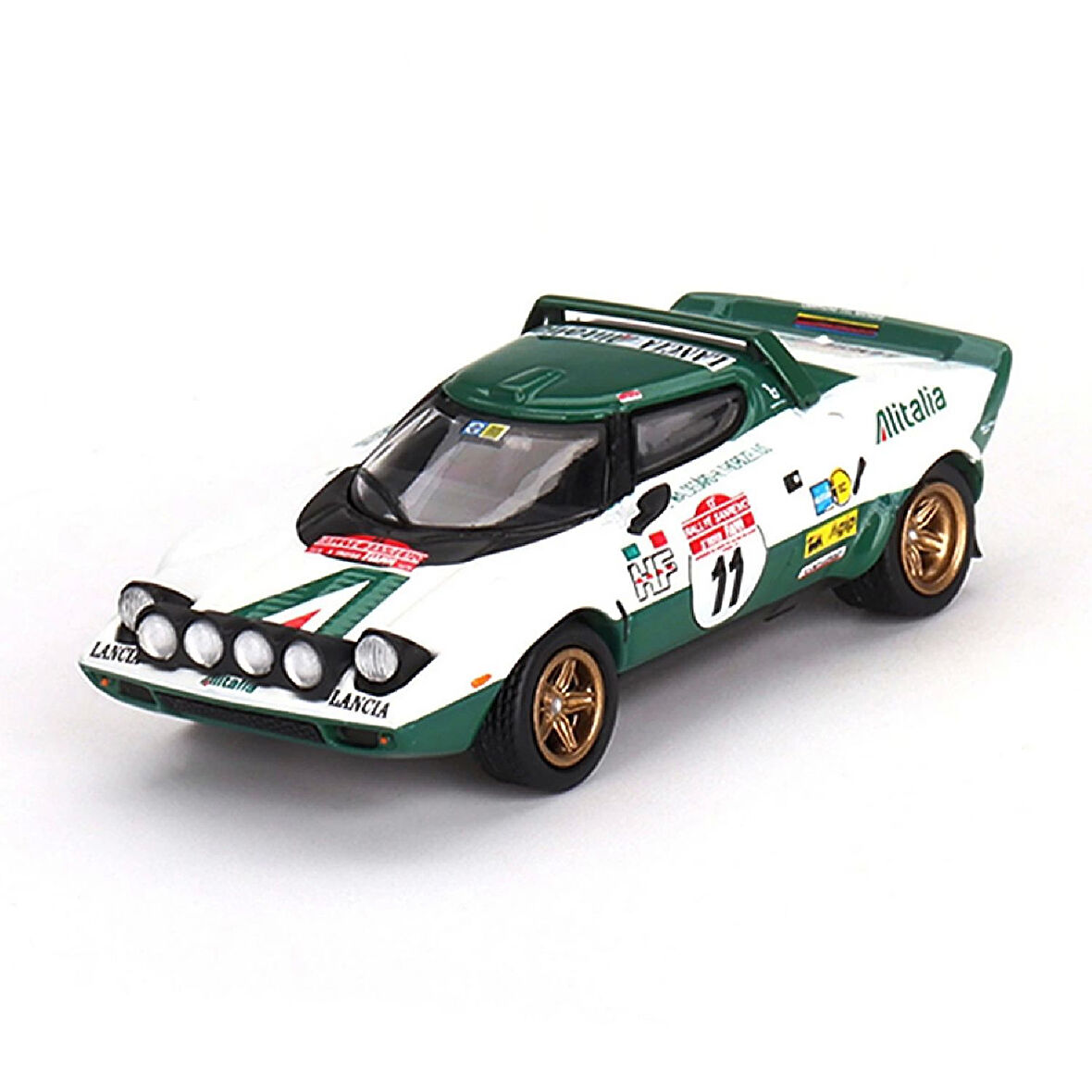 1:64 Diecast Lancia Stratos HF 1975 Rally Sanmero Winner Mini GT Model Araba