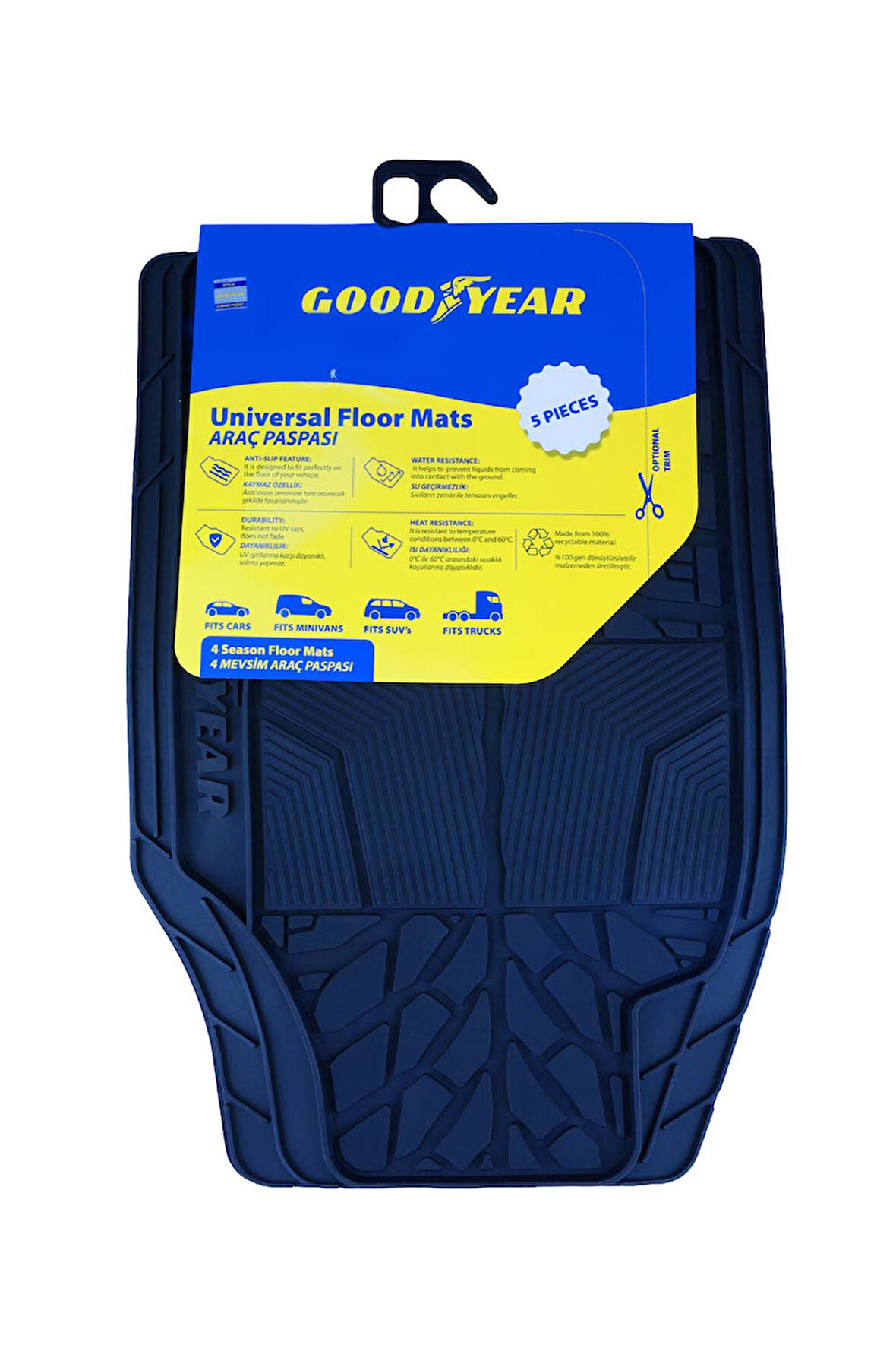 GOODYEAR UNIVERSAL KAUÇUK OTO PASPAS SETİ