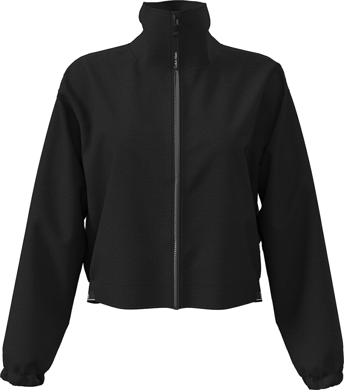 CALVIN KLEIN Kadın Marka logolu Çift Cep Regular Fit Yumuşak Dokulu Dik Yaka Siyah Mont LVGWS4J407 UB1