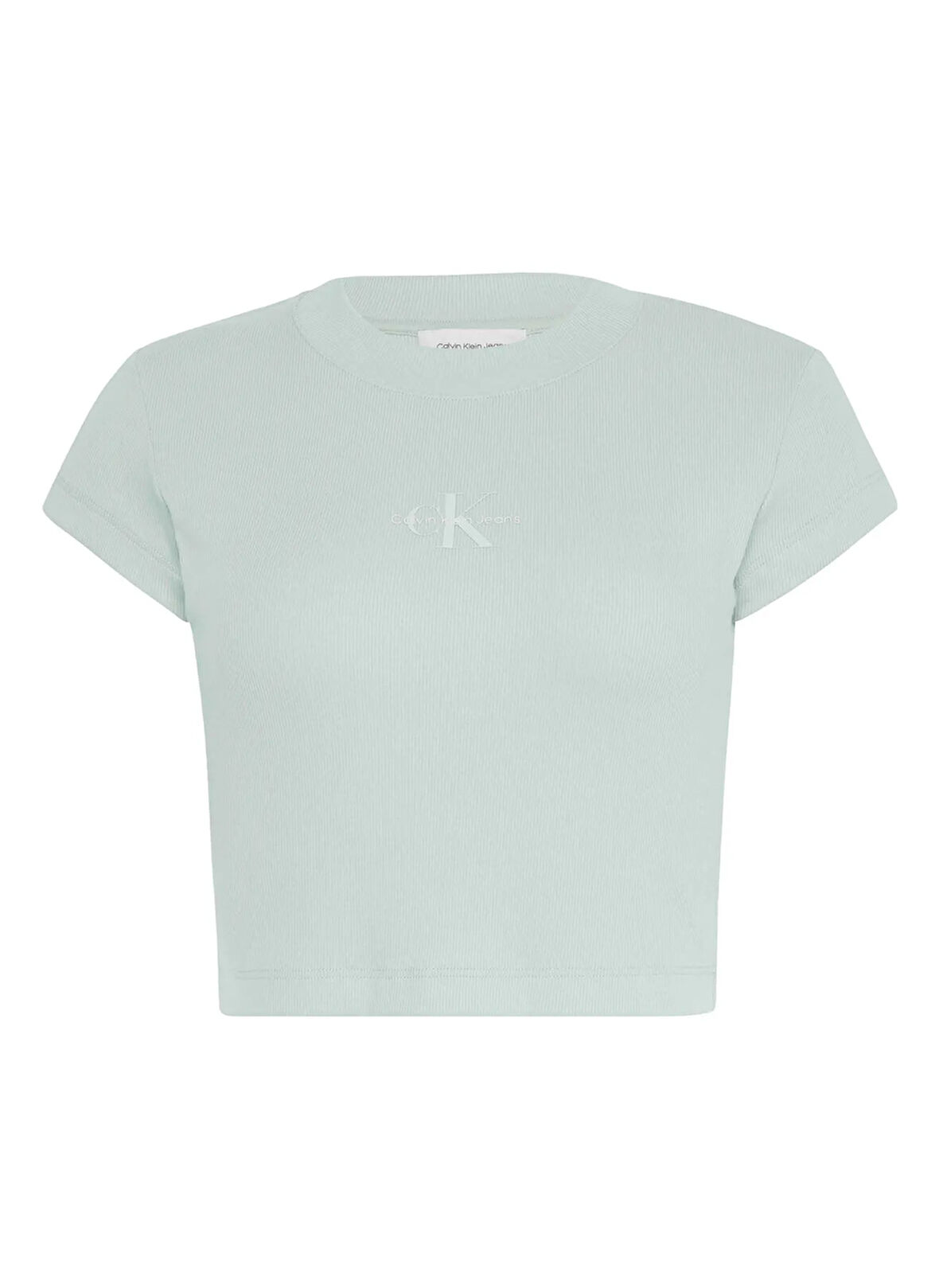 Calvin Klein Jeans Bisiklet Yaka Düz Yeşil Kadın T-Shirt LV047AB802D1T