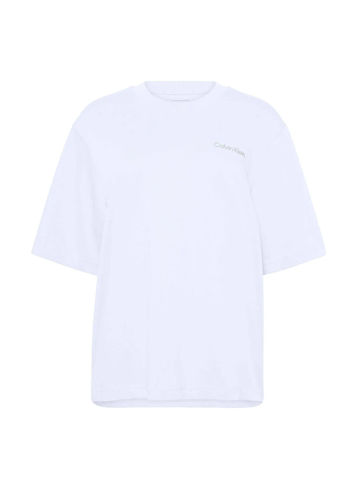 Calvin Klein Jeans Bisiklet Yaka Düz Beyaz Kadın T-Shirt LV047AB813YAA