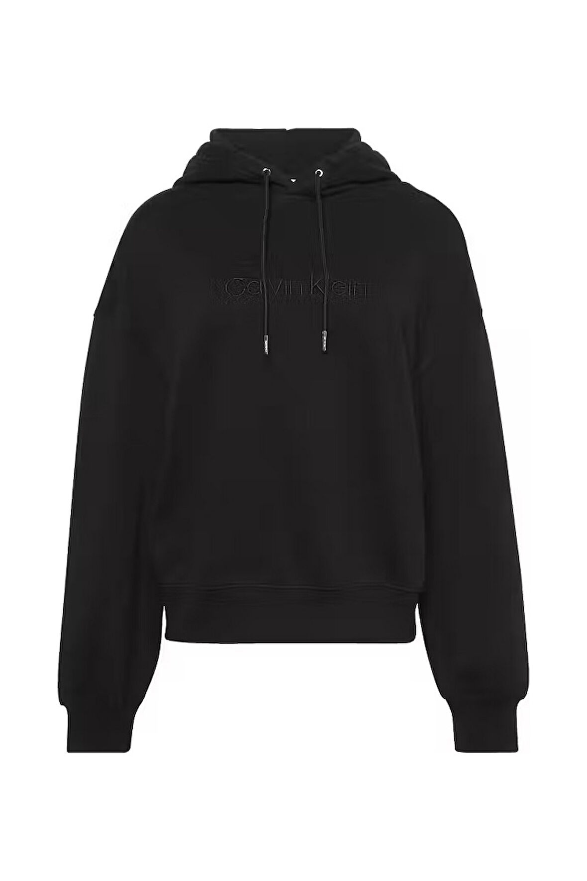 Kadın Logo İşlemeli Kapüşonlu Sweatshirt - Siyah | L