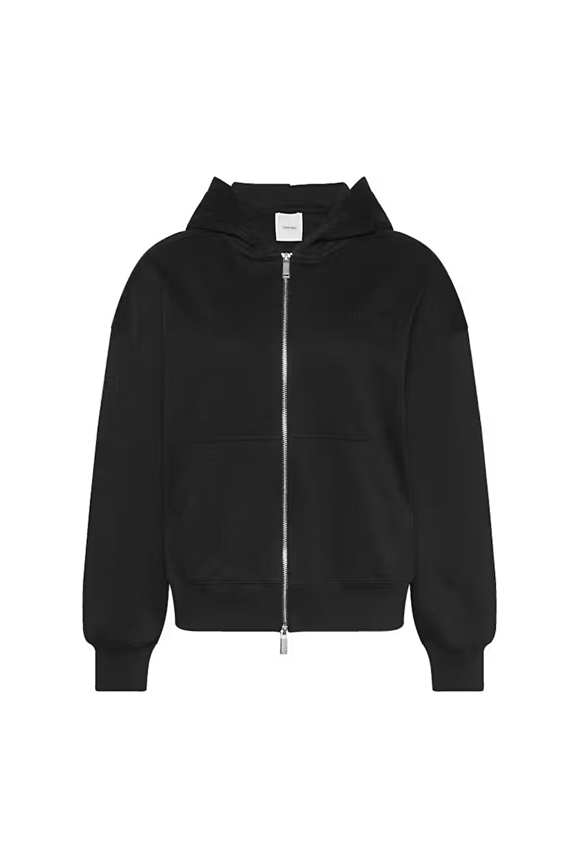 Kadın A - Logo Emb French Kapüşonlu Fermuarlı Sweatshirt - Siyah | M