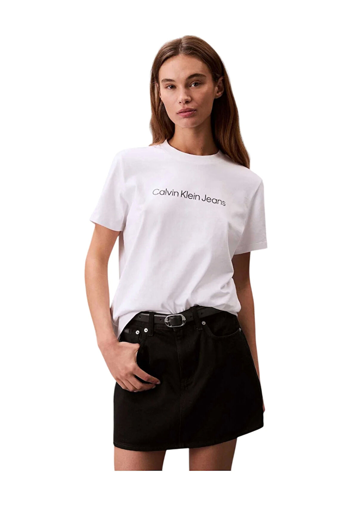 Calvin Klein Jeans Essentials Kadın Beyaz T-shirt LV047C912G-YAA