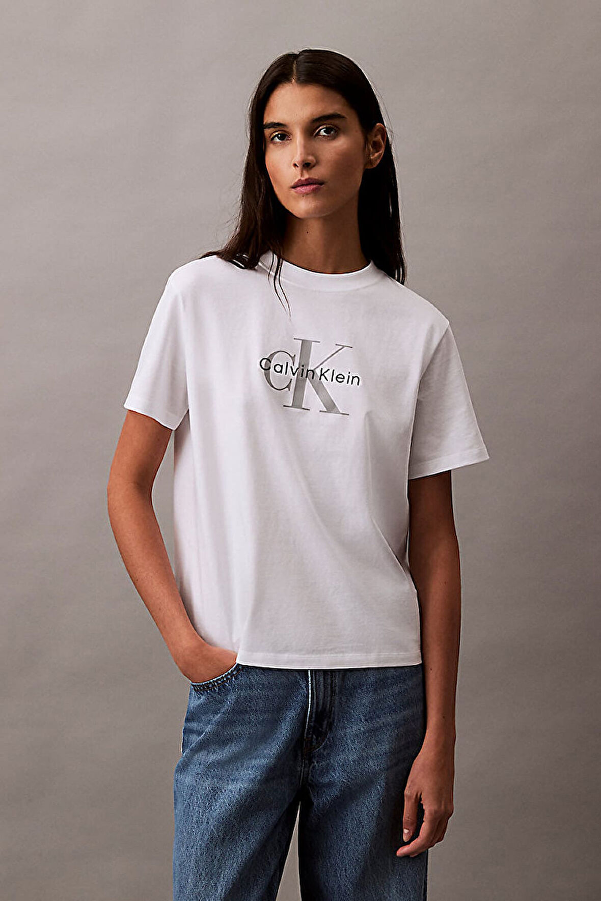 Kadın Hero Classic Mono T-Shirt - Beyaz | XS