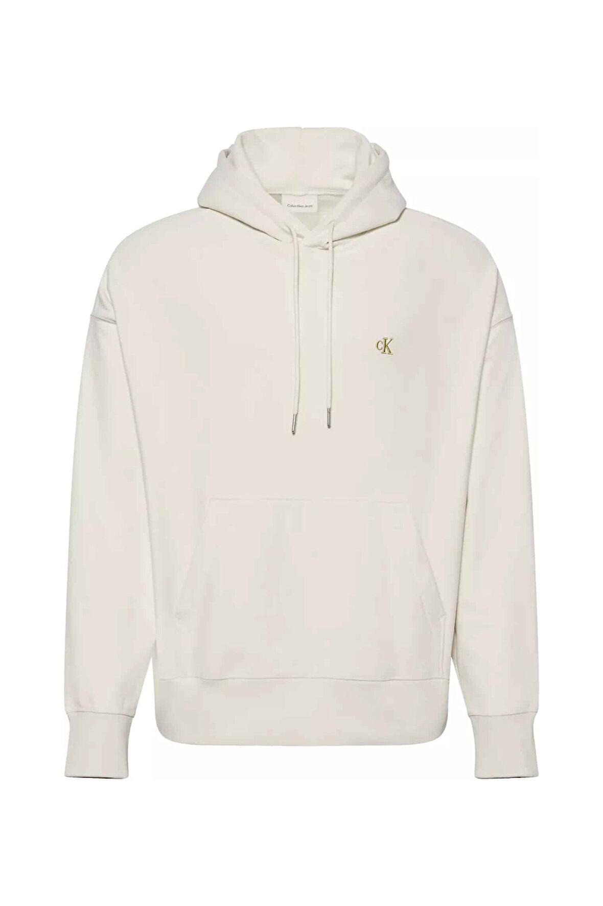Erkek Regular Fit Kapüşonlu Logolu Sweatshirt - Krem | S