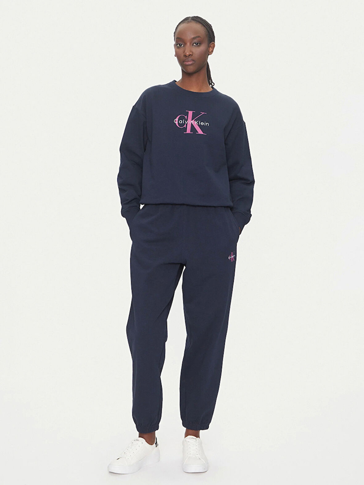 Calvin Klein Jeans Essentials Kadın Mavi Sweatshirts LV047B234G-CEF