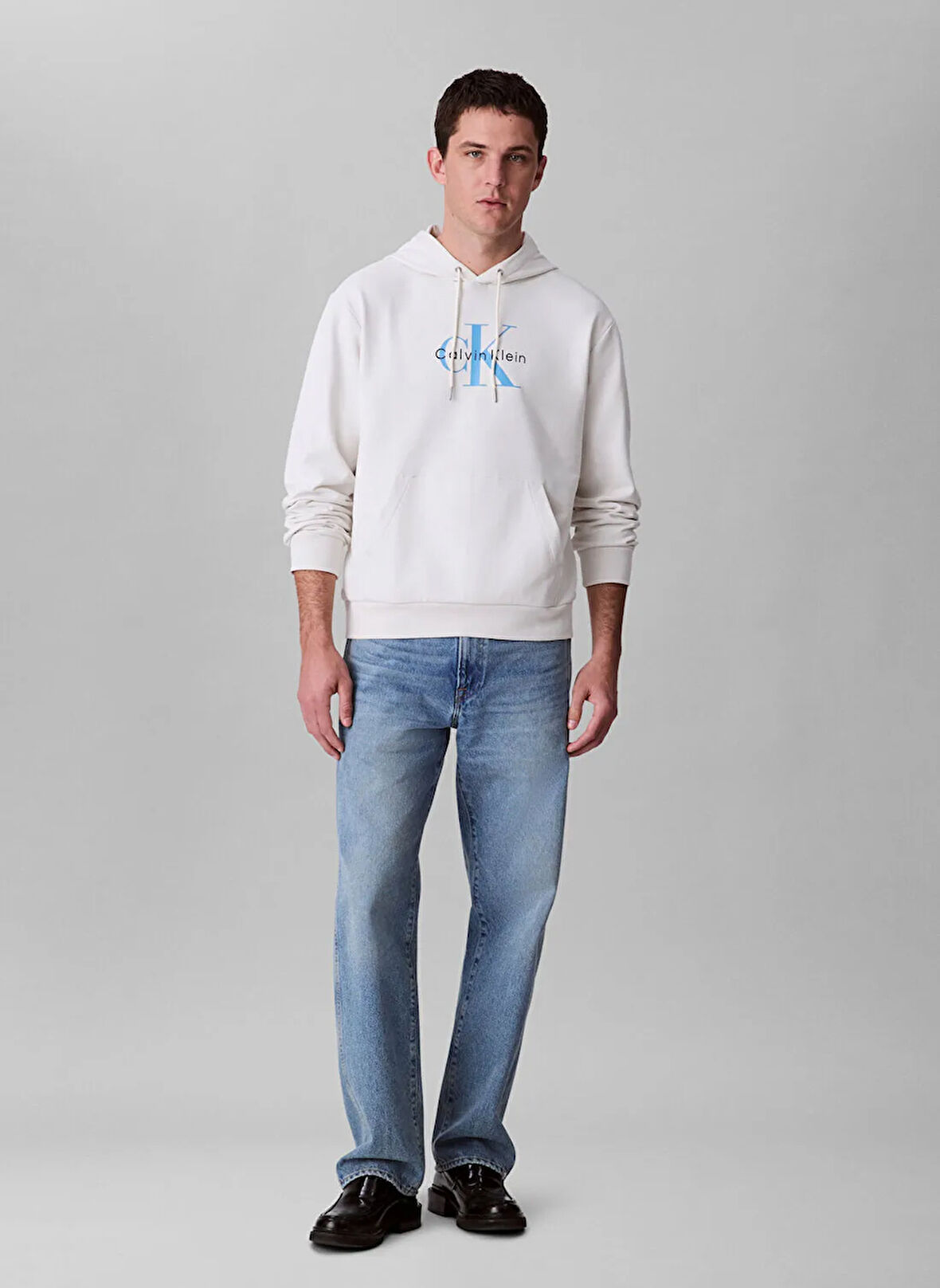 CALVIN KLEIN Erkek  Krem Sweatshirt LV04RC282G YAS