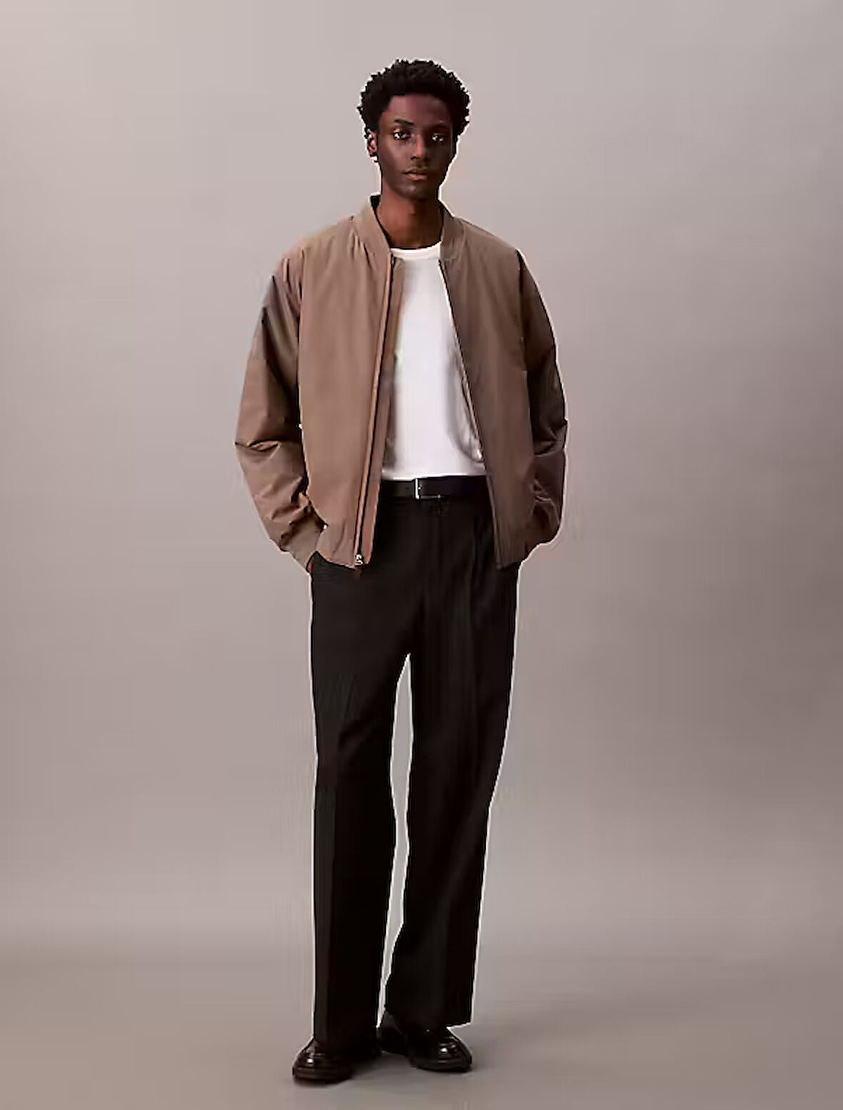 CALVIN KLEIN Erkek Yuvarlak Yaka Regular Fit Kalıp Çift Cep Gri Mont LV04LC513G PDK