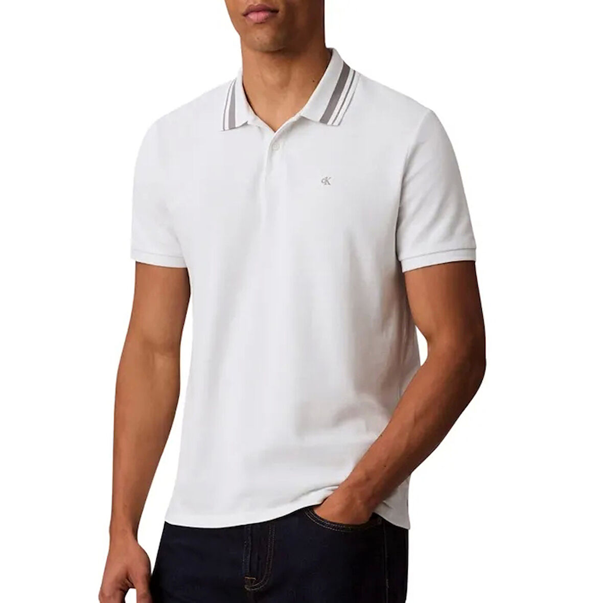 Calvin Klein Jeans D2 Collection Erkek Beyaz T-shirt  LV04RC276G-YAD