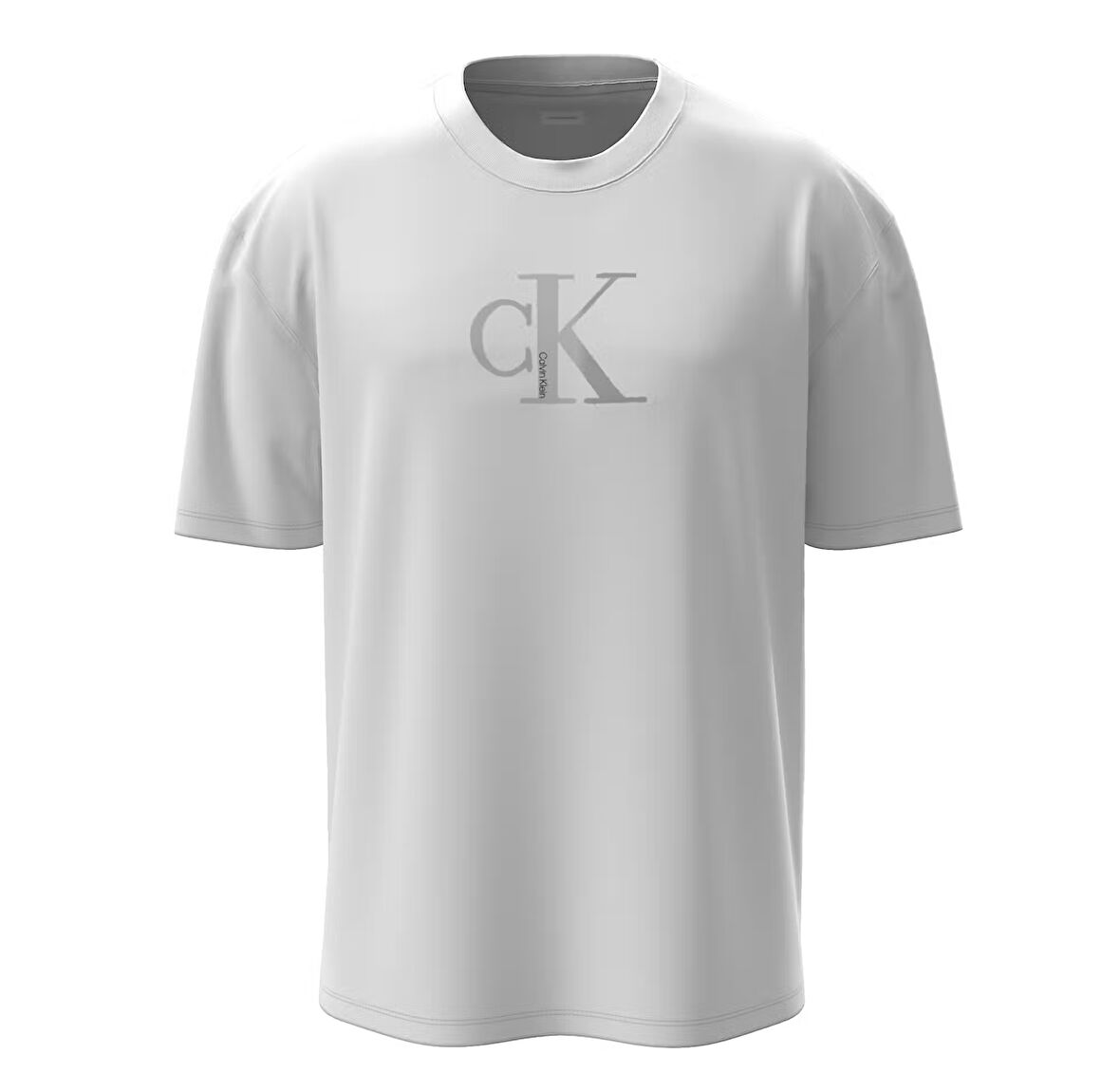 CALVIN KLEIN Erkek Marka Logolu Organik Pamuklu Günlük Kullanıma Uygun Beyaz T-Shirt LV04RC857G YAA