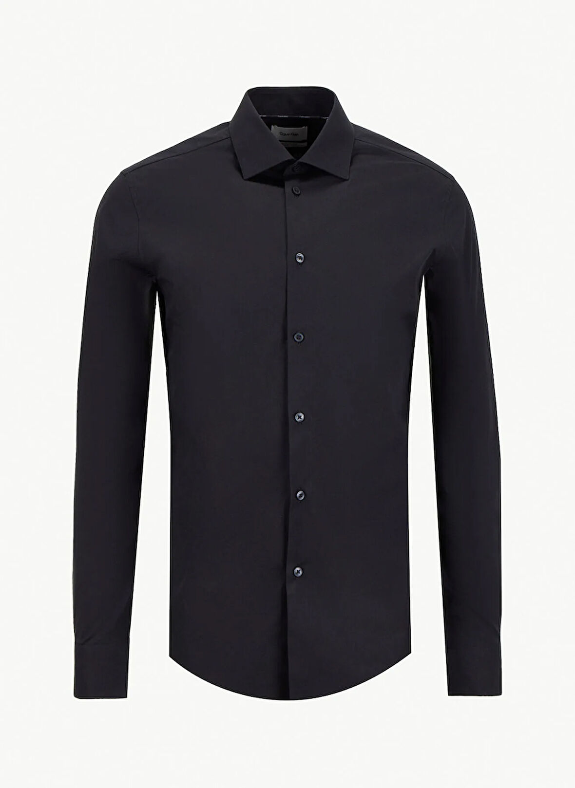 Calvin Klein Normal Gömlek Yaka Siyah Erkek Gömlek LV019EU001XNT_REG ESNTL POPLIN STR