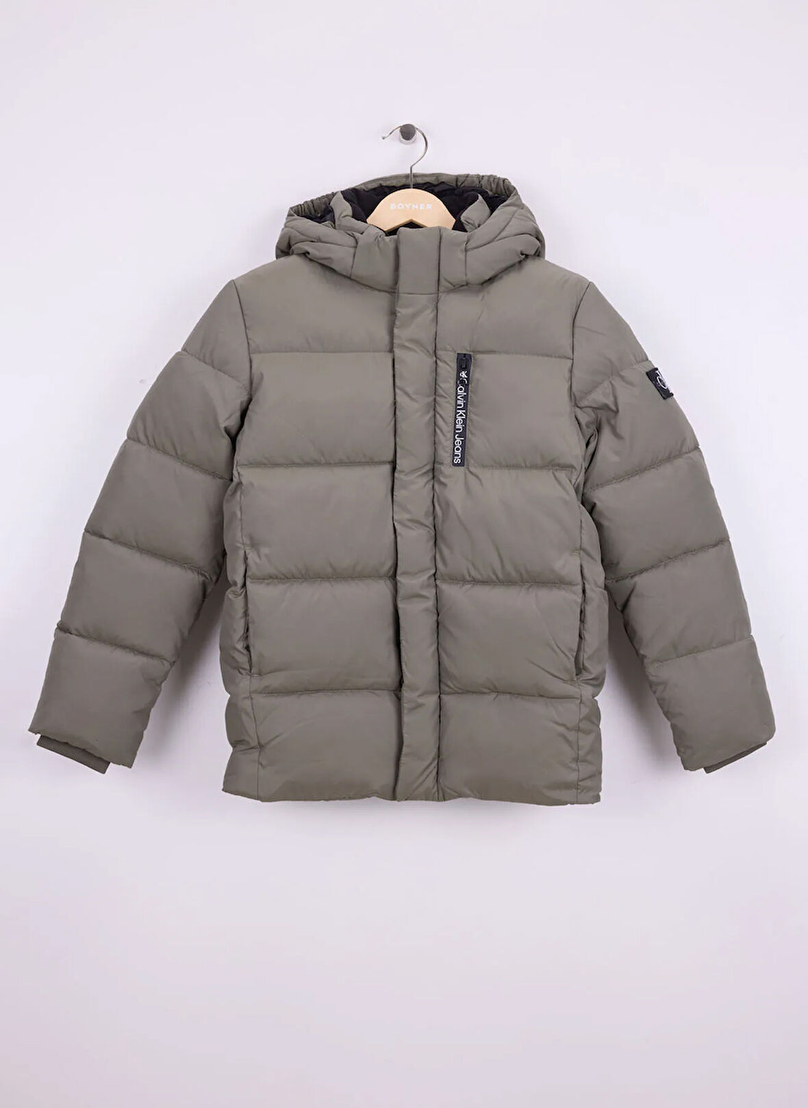 Calvin Klein Yeşil Erkek Çocuk Şişme Mont IB0IB01276LDY