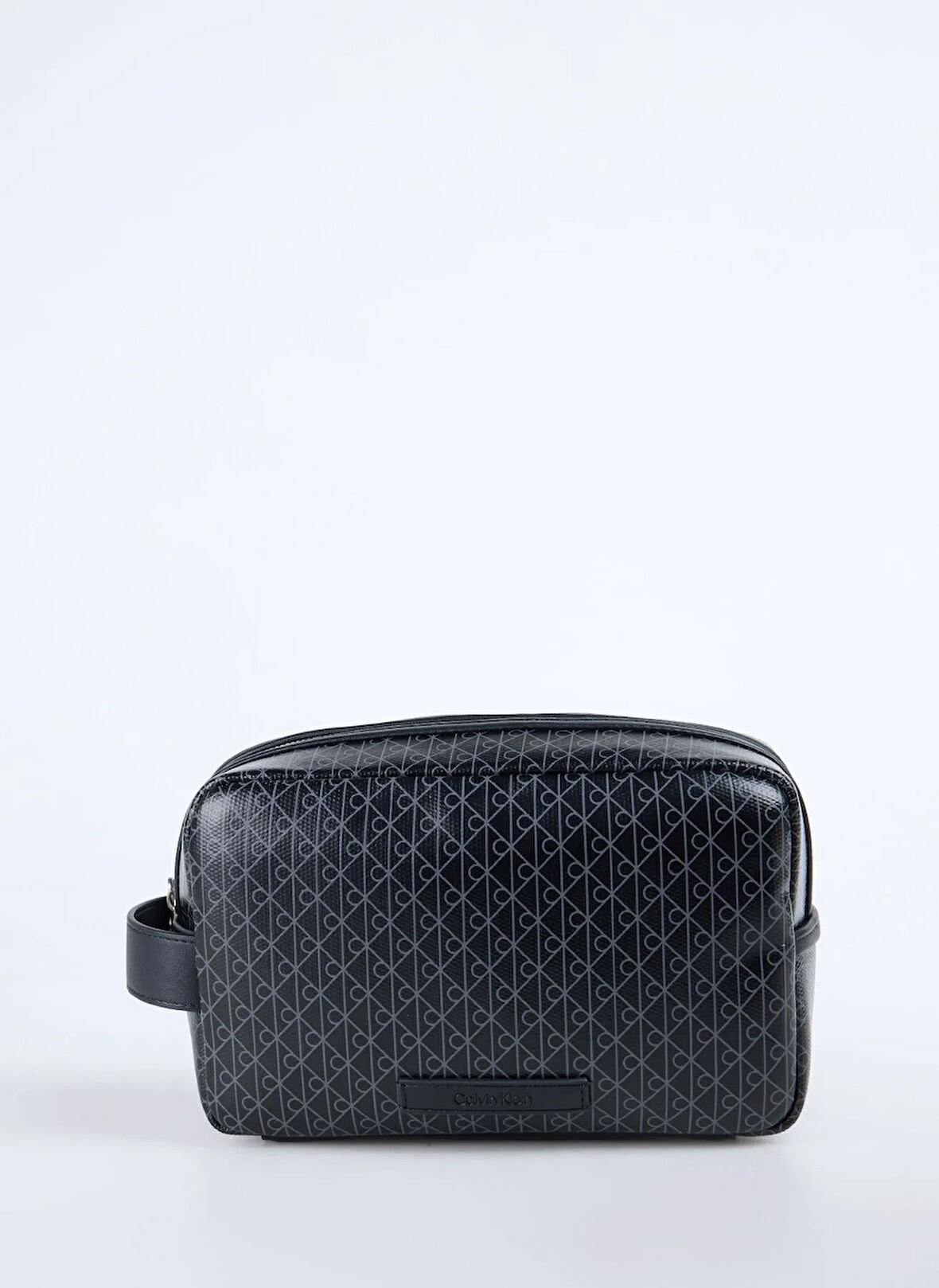 Calvin Klein Siyah Traş Çantası EMBLEM AOP COATED DOPP KIT