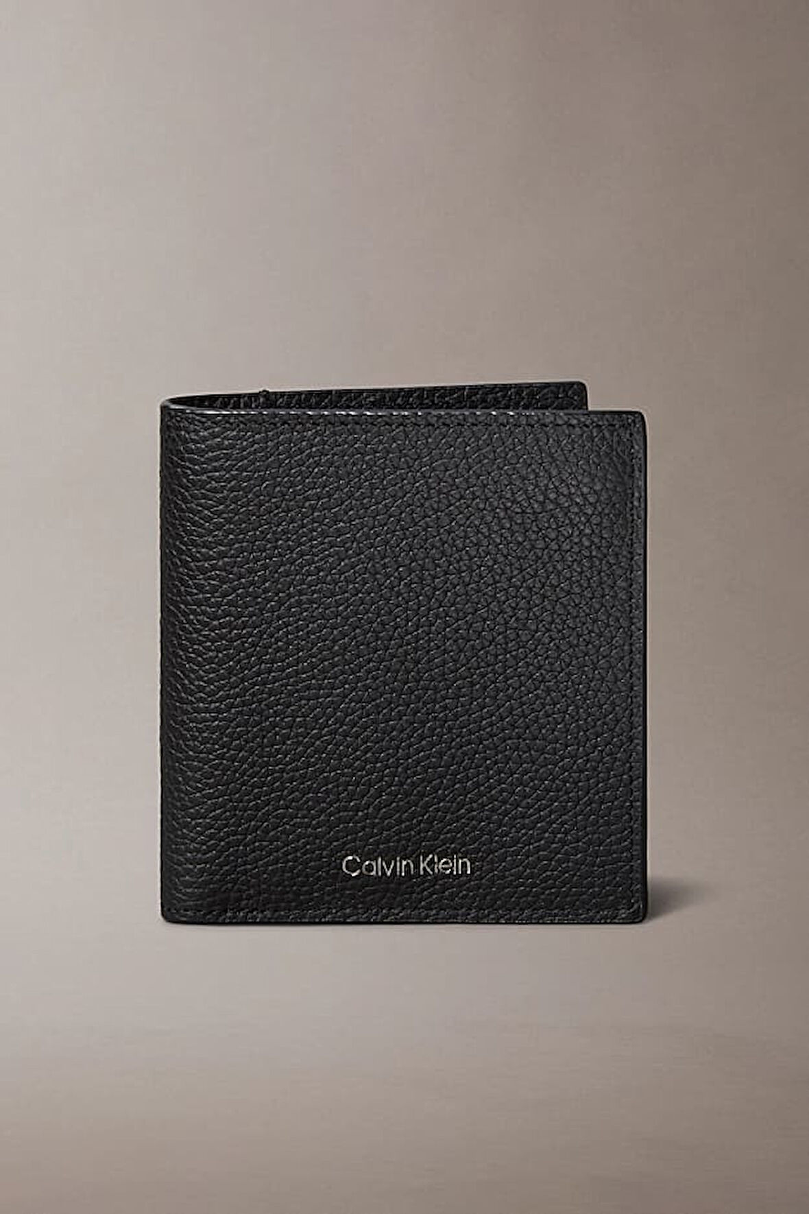 Erkek İnce Tasarım Dokulu Dikey Cüzdan - Siyah | undefined