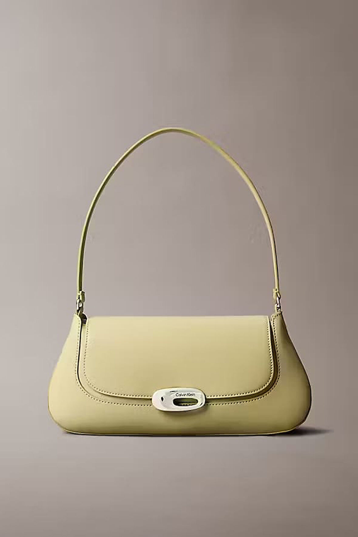 Kadın Metal Aksesuarlı Kapaklı Omuz Çantası - Su Yeşili | undefined