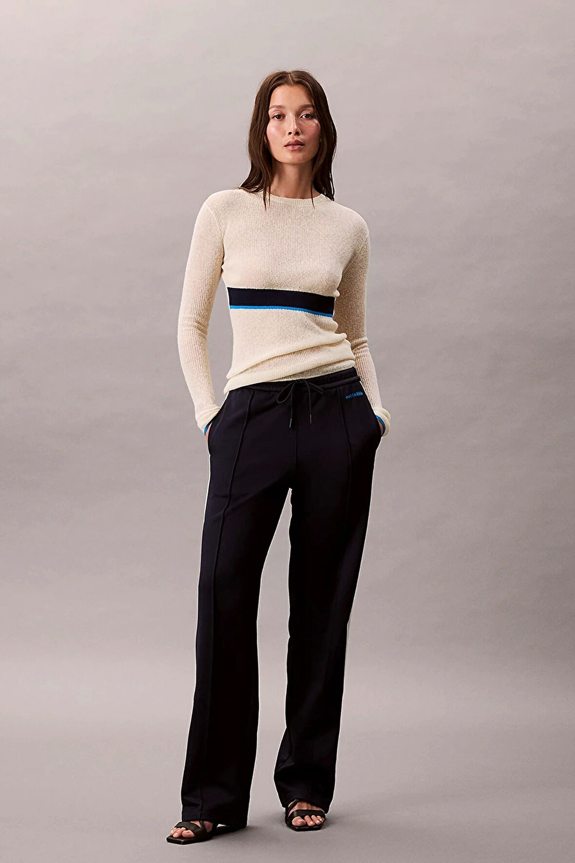 Calvin Klein Jeans Parlak Görünümlü Penye Eşofman Altı Kadın Siyah  Eşofman Altı LV144C239G-CEF