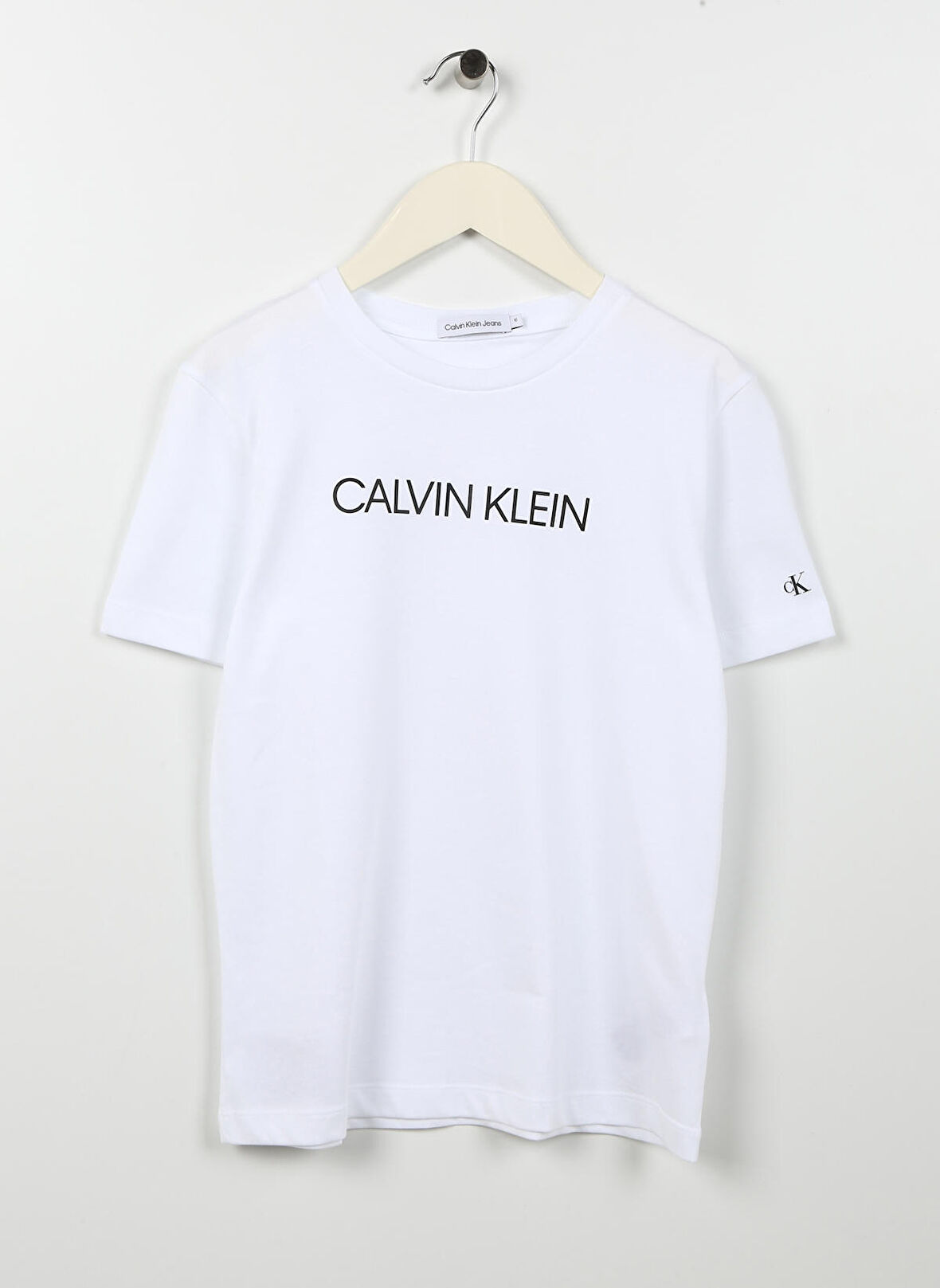 Calvin Klein Beyaz Erkek Çocuk T-Shirt IB0IB00347YAF