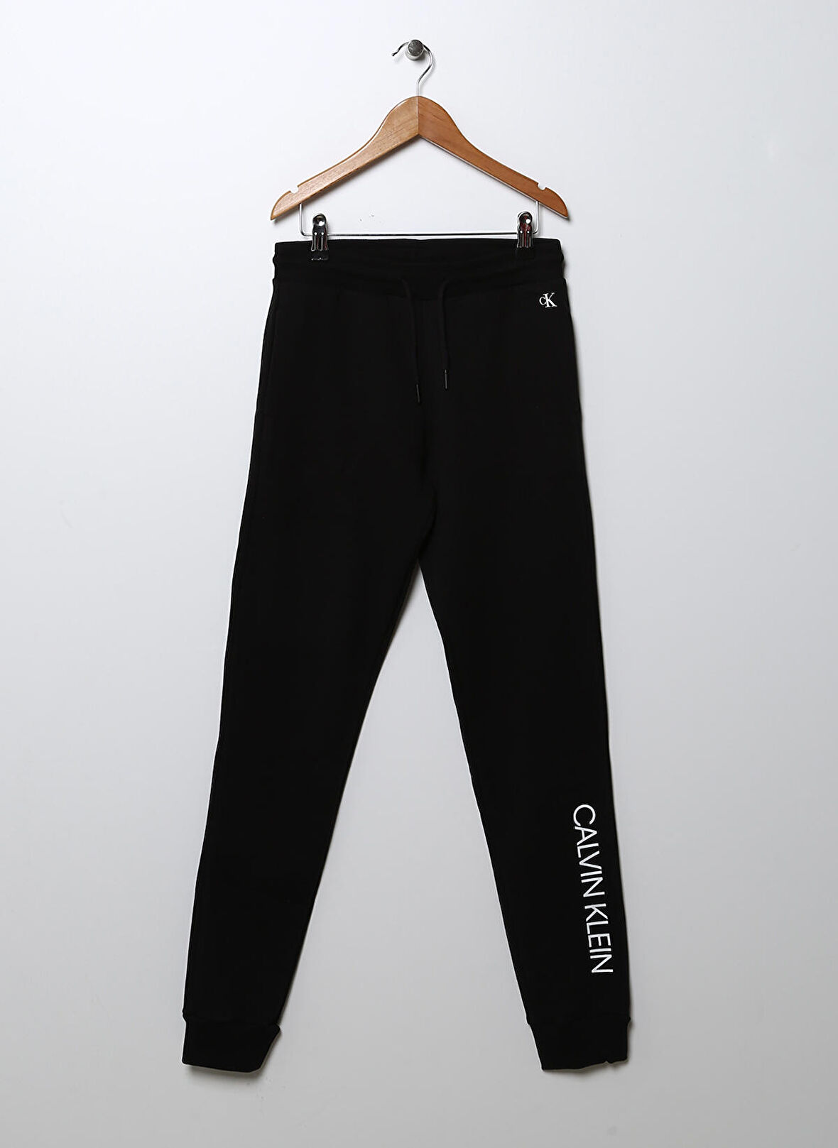 Calvin Klein Siyah Erkek Çocuk Lastikli Uzun Düz Pantolon IB0IB00954