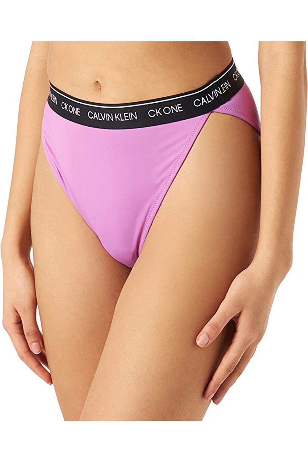 Kadın Calvin Klein CK ONE Logolu Yüksel Bel Brazillian Bikini Altı KW0KW01707