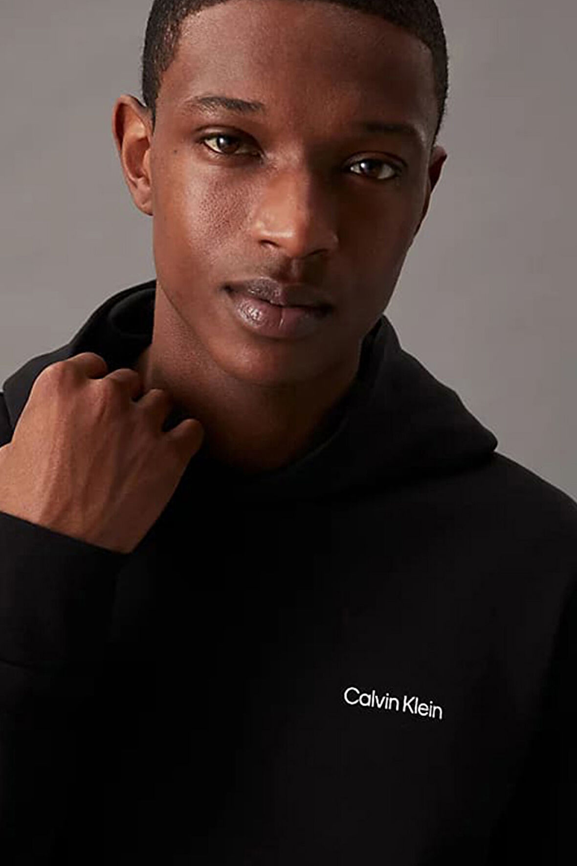 Erkek MICRO Logo Pamuklu Kapüşonlu Sweatshirt - Siyah | 2XL