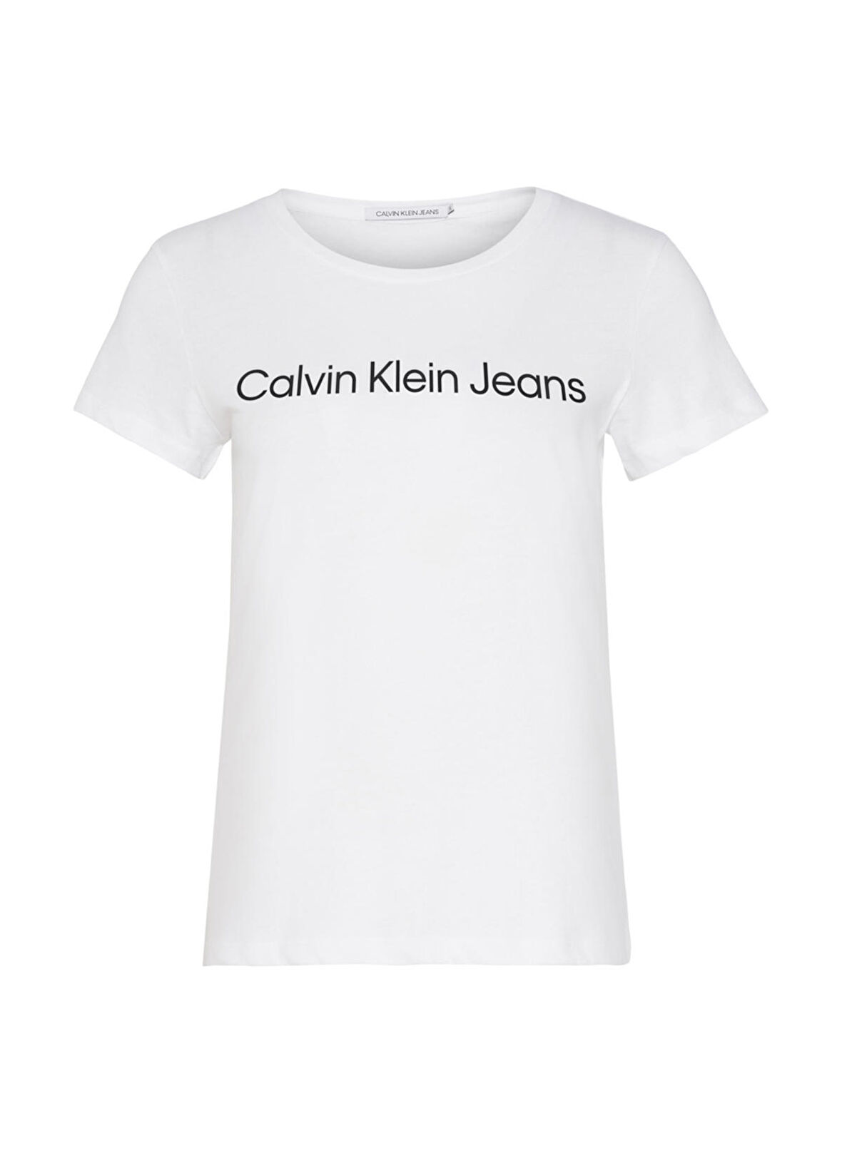 Calvin Klein Bisiklet Yaka Beyaz Kadın T-Shirt J20J220253YAF