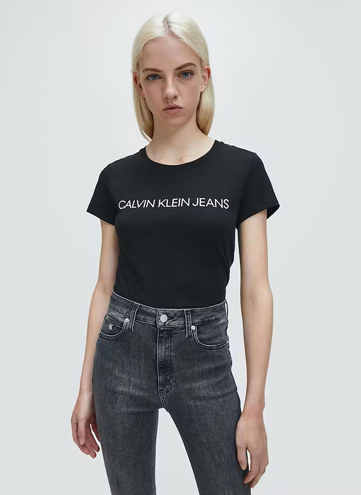 Calvin Klein Jeans Siyah Kadın T-Shirt