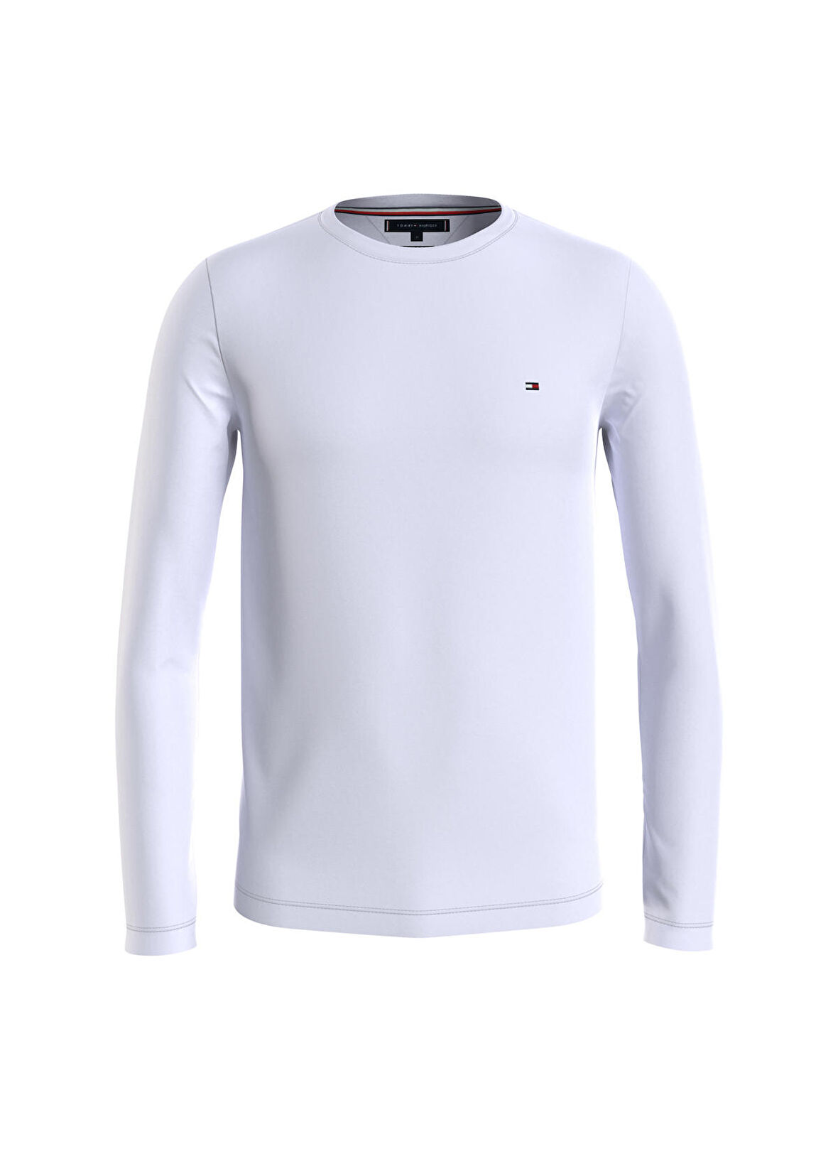 Bisiklet Yaka Beyaz Erkek T-Shirt MW0MW10804YBR