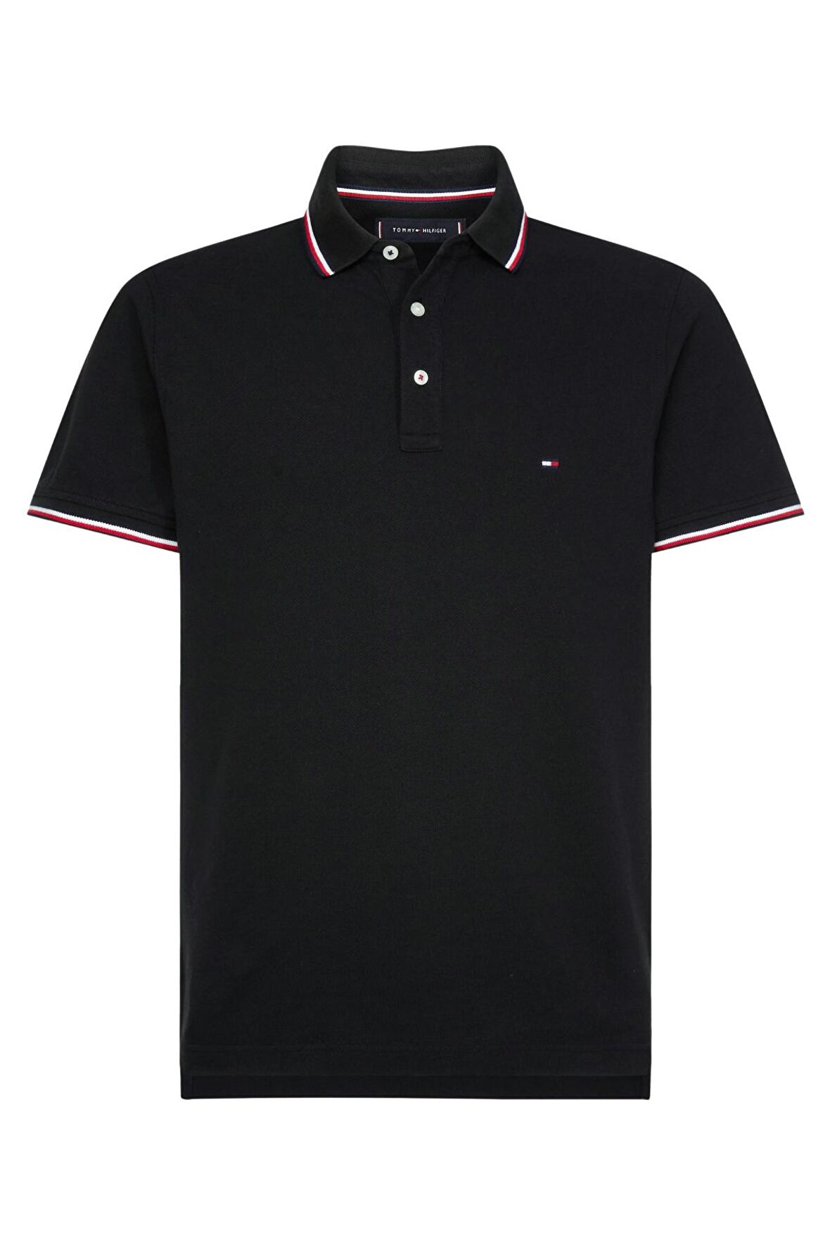 Polo Yaka Siyah Erkek T-Shirt MW0MW13080BDS