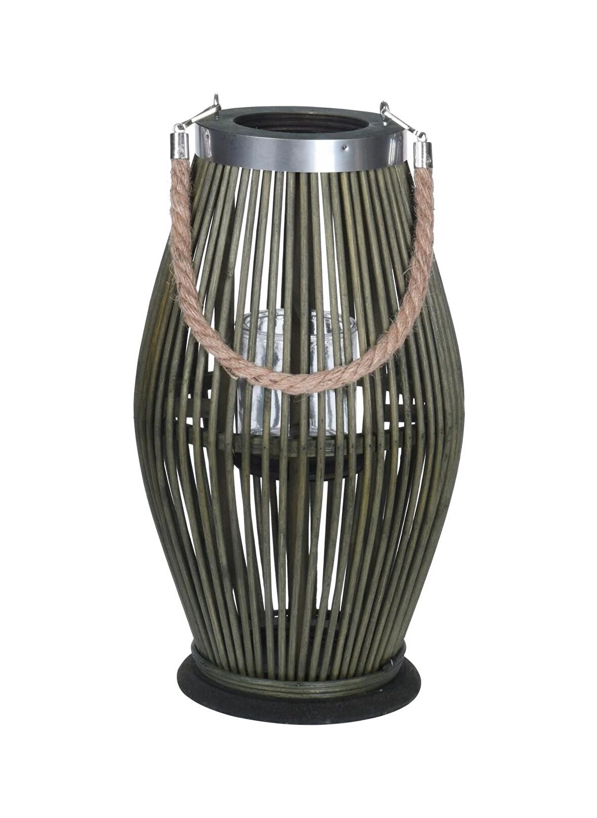 Boyner Evde Çok Renkli Fener LANTERN BAMBOO 21X38CM GREEN